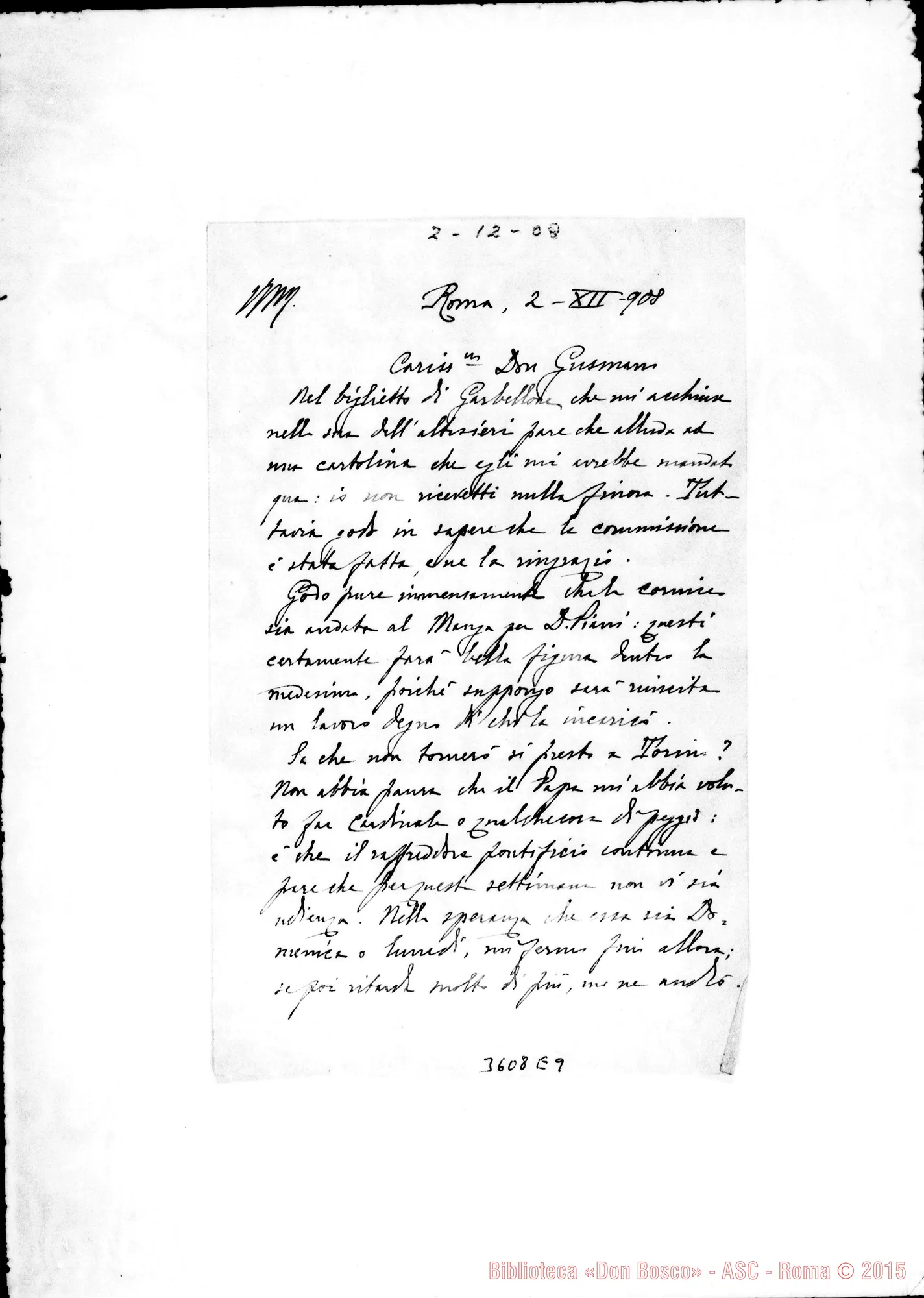 Fotogramma E 9 — Don Pietro Rota-Don Gusmano. Roma, 2-12-1908