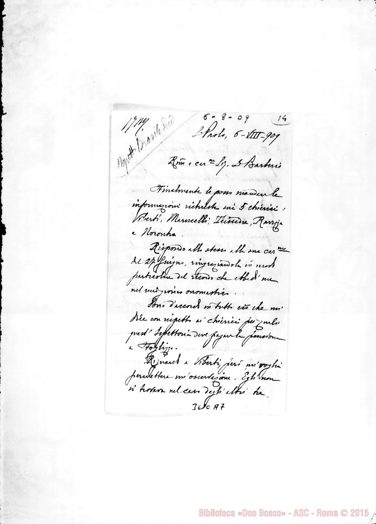 Fotogramma A 7 — Don Pietro Rota-Don Barberis. S. Paulo, 6-08-1909