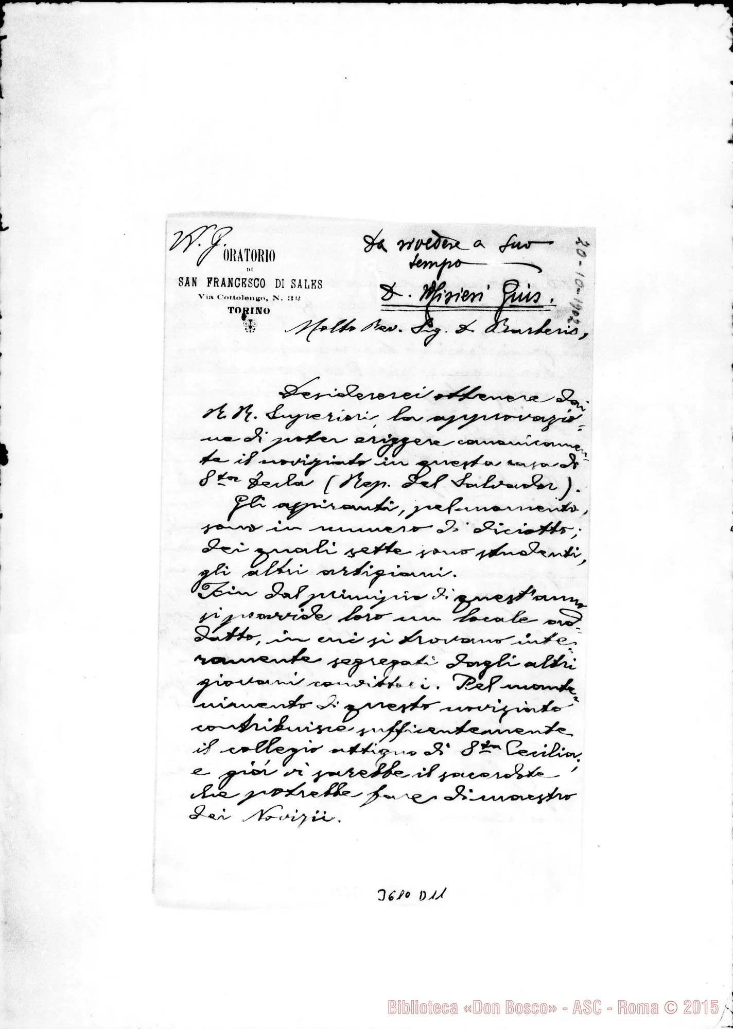 Fotogramma D 11 — Don Giuseppe Misieri-Don Barberis. Torino, 20-10-1902