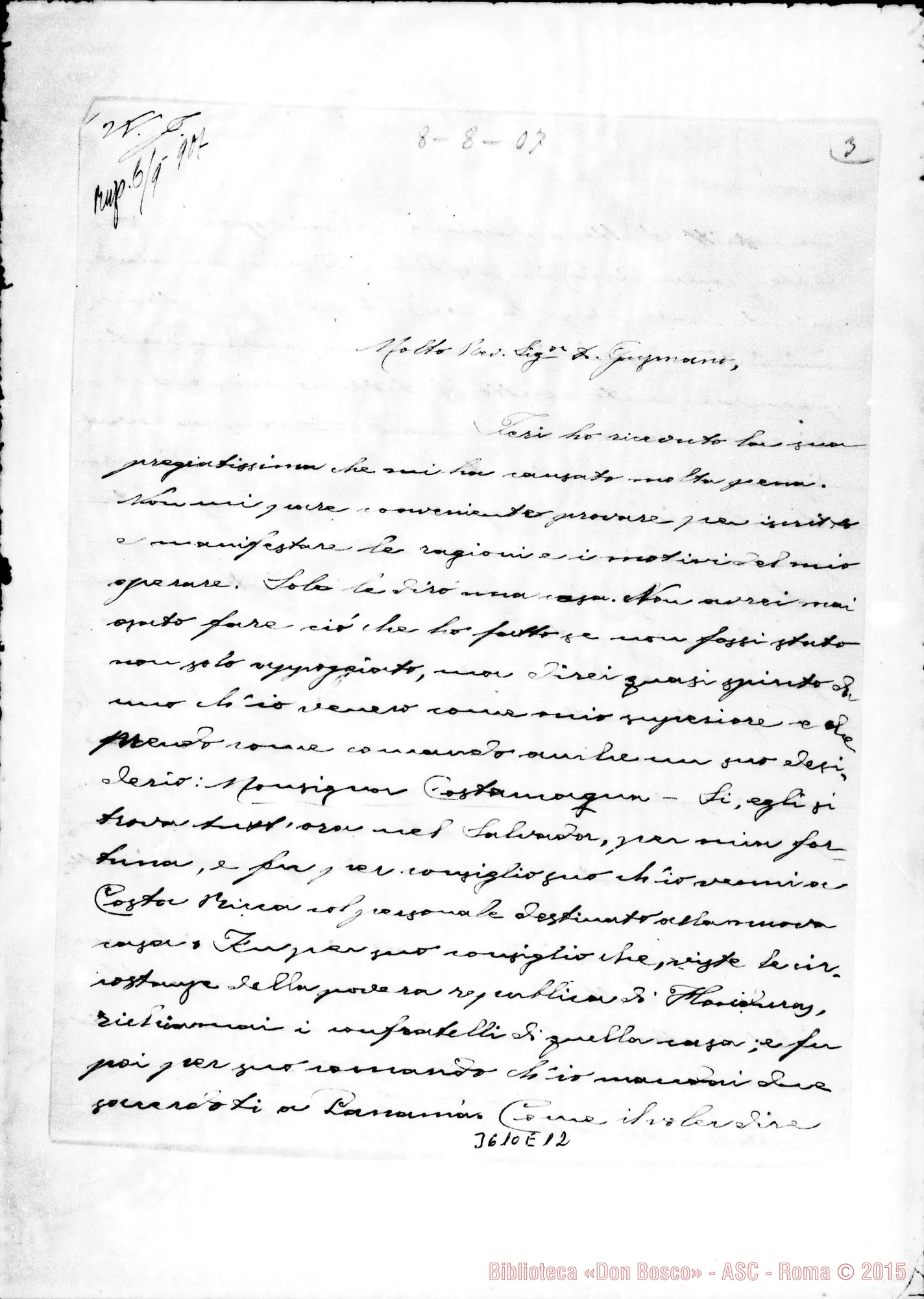 Fotogramma E 12 — Don Giuseppe Misieri-Don Gusmano. Cartago, 8-08-1907