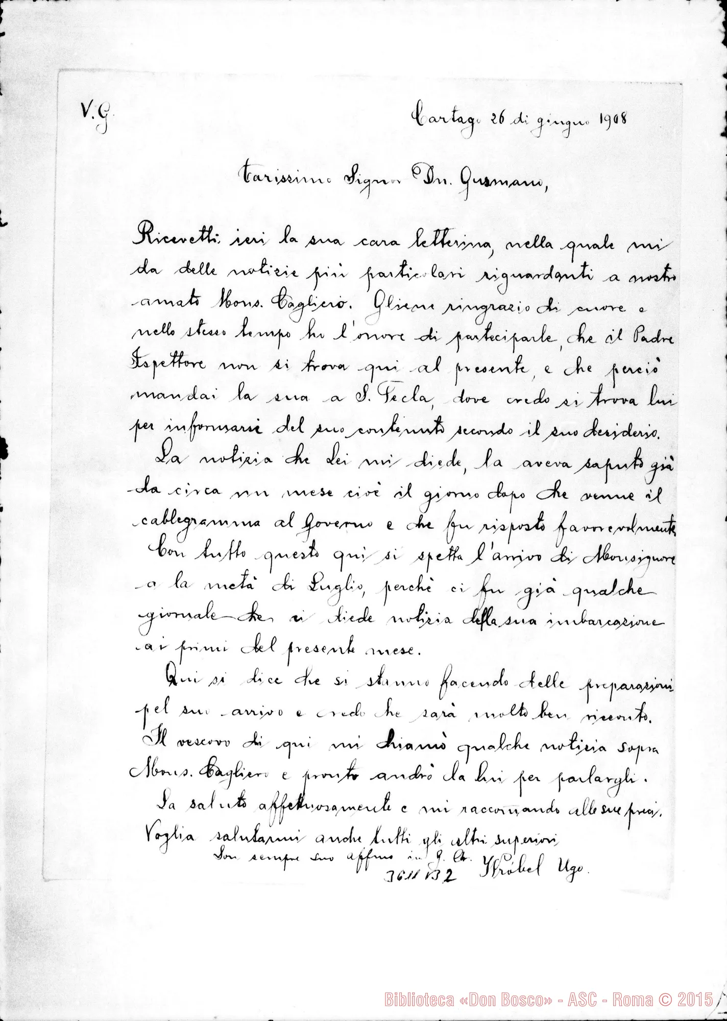 Fotogramma B 2 — Don Wróbel Ugo-Don Gusmano. Cartago, 26-06-1908