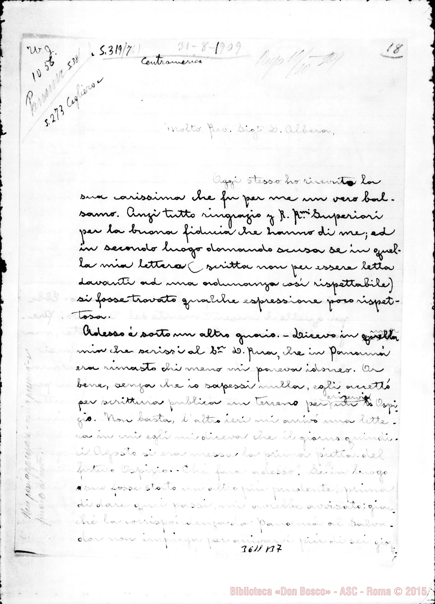 Fotogramma B 7 — Don Giuseppe Misieri-Don Albera. Santa Tecla, 31-08-1909