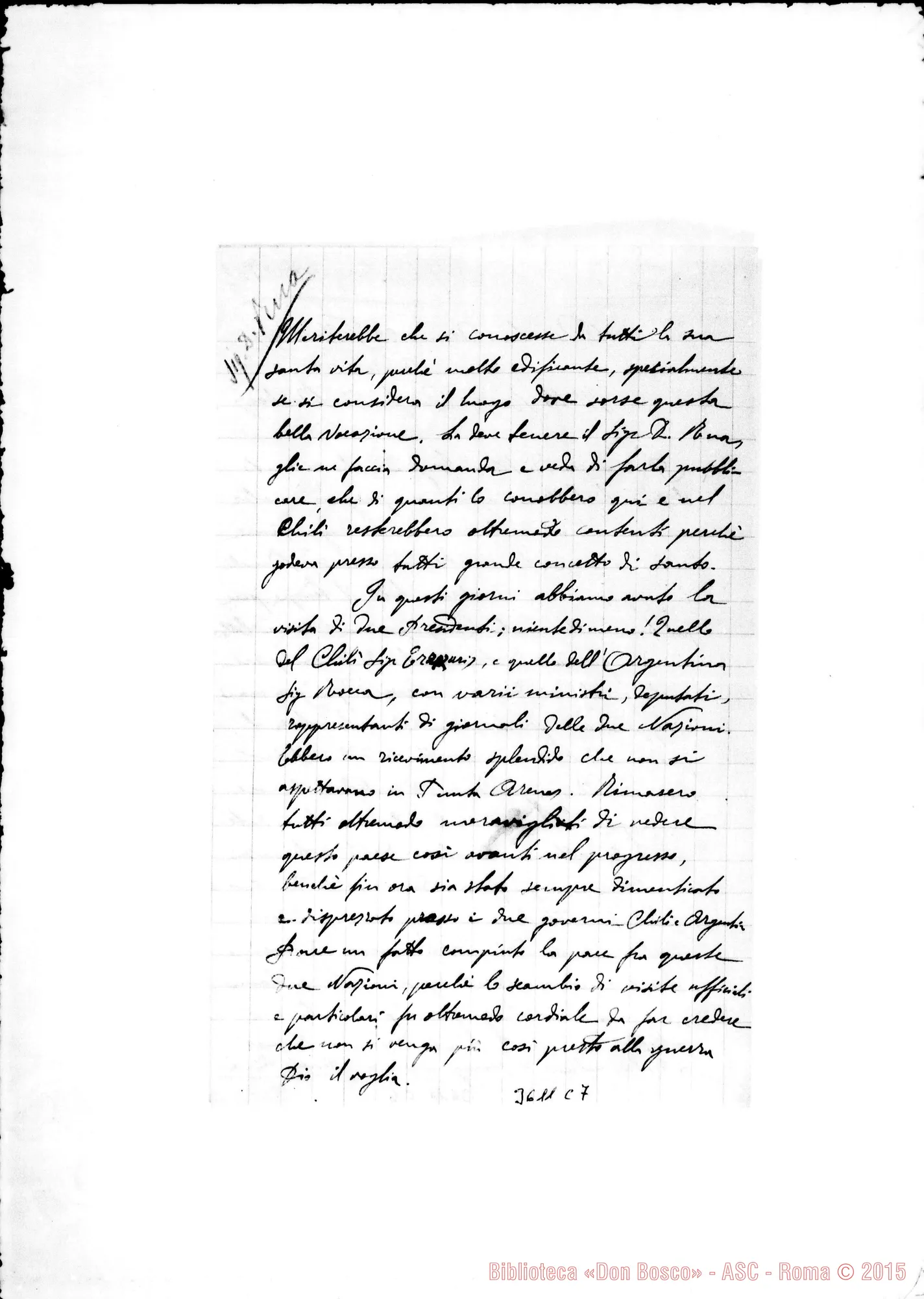 Fotogramma C 7 — Don Maggiorino Borgatello-Don Barberis. Puntarenas, 22-02-1899
