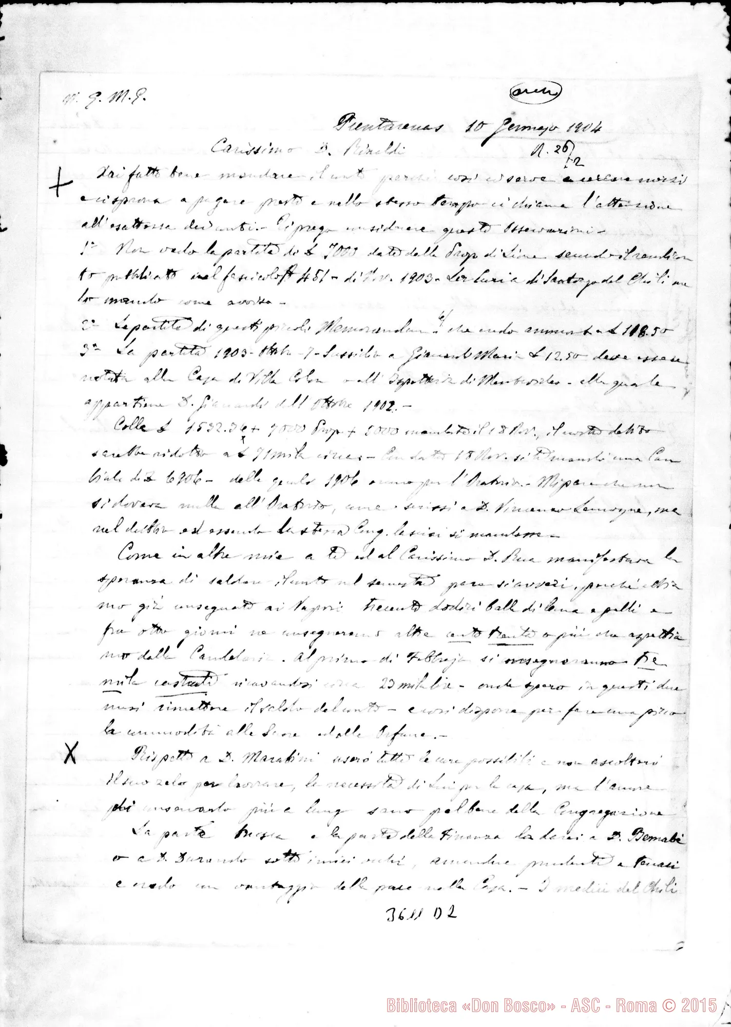 Fotogramma D 2 — Mons. Fagnano-Don Rinaldi. Puntarenas, 10-01-1904