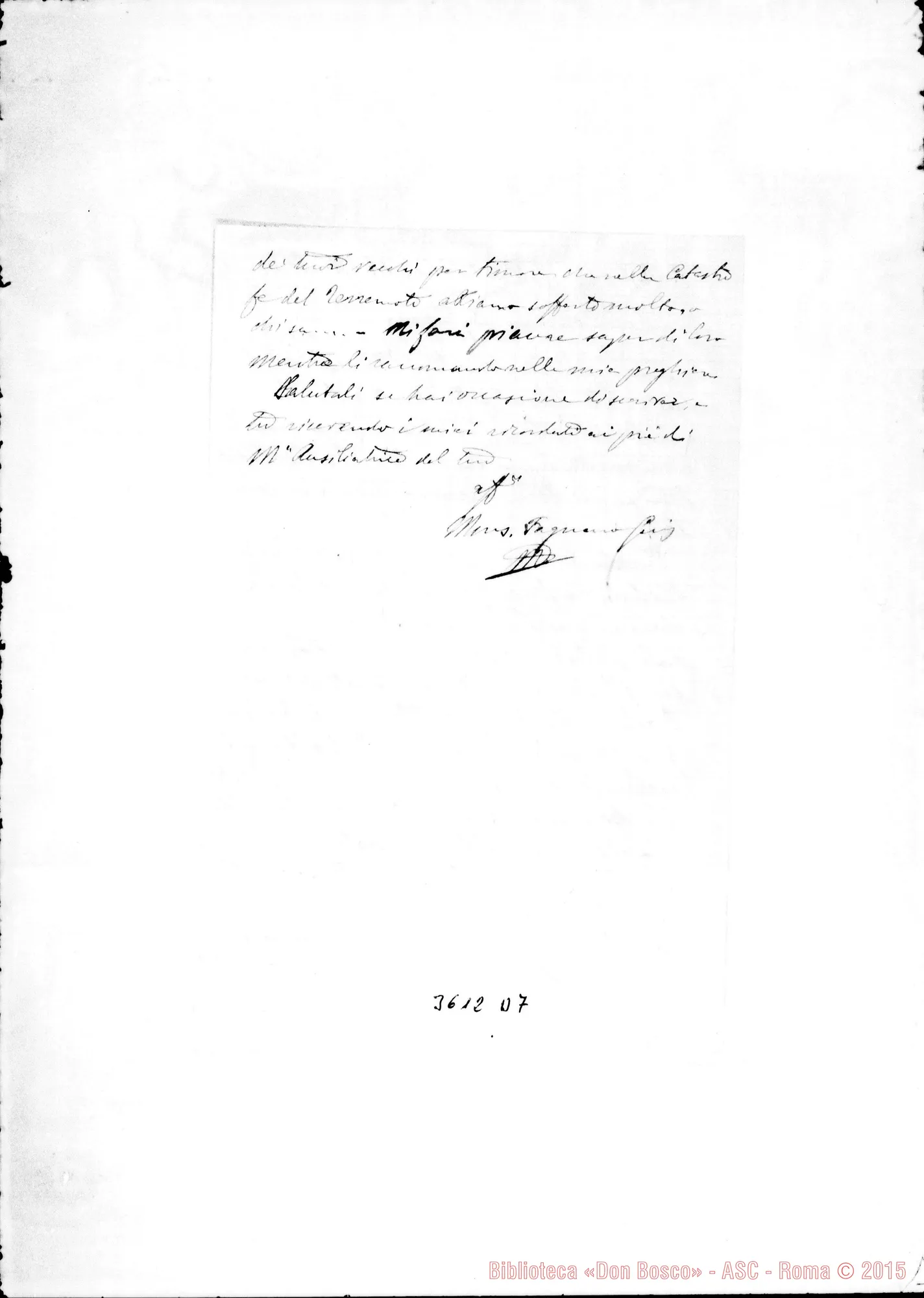 Fotogramma D 7 — Mons. Fagnano-Don Gusmano. Puntarenas, 16-10-1909