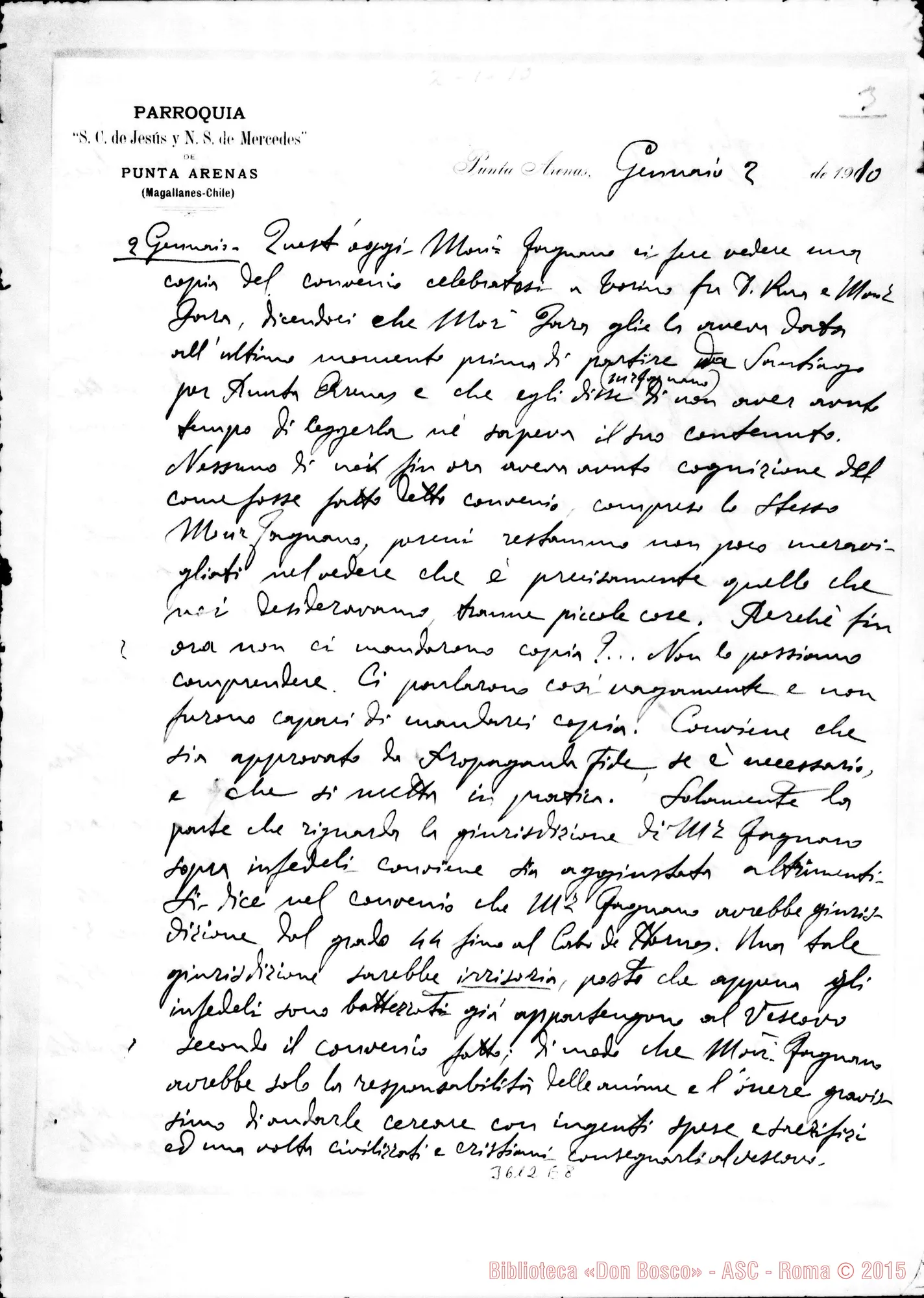 Fotogramma E 8 — Don Borgatello-Don Rinaldi. Puntarenas, 1-01-1910