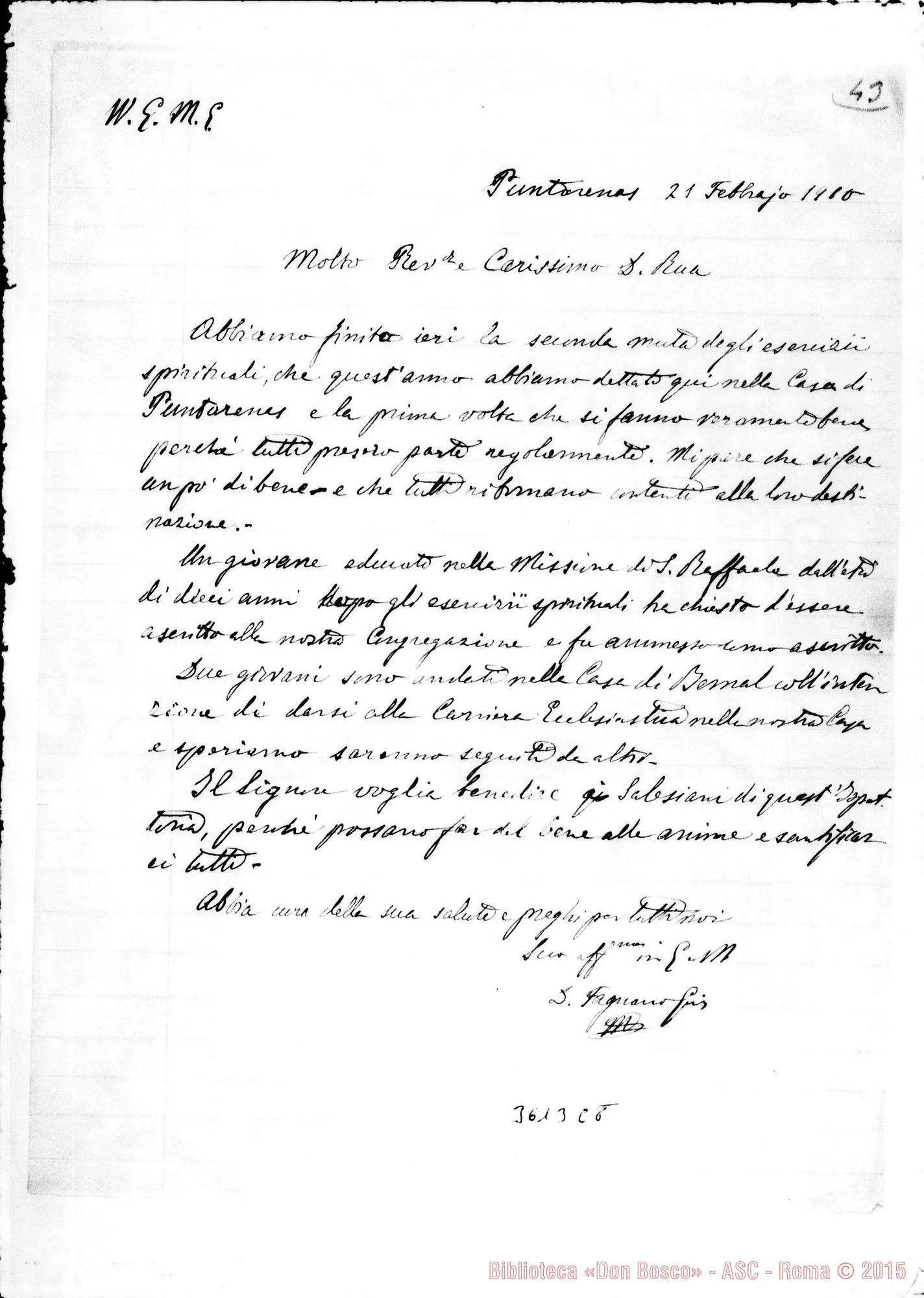 Fotogramma C 8 — Mons. Fagnano-Don Rua. Puntarenas, 21-02-1910
