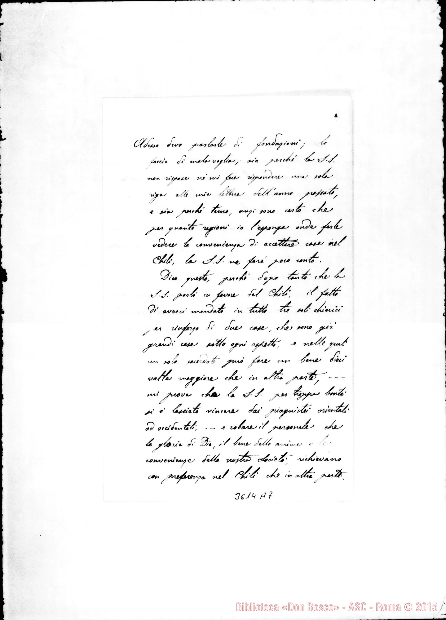 Fotogramma A 7 — Don Domenico Tomatis-Mons. Cagliero. Talea, 20-04-1889