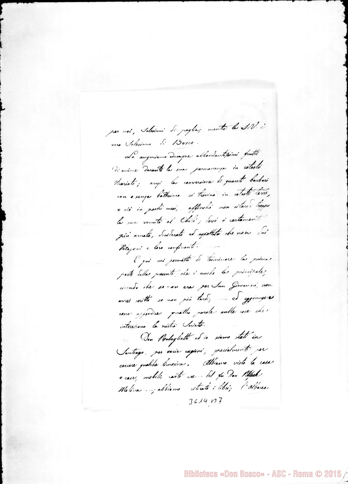Fotogramma B 7 — Don Domenico Tomatis-Mons. Talea, 3-06-1889