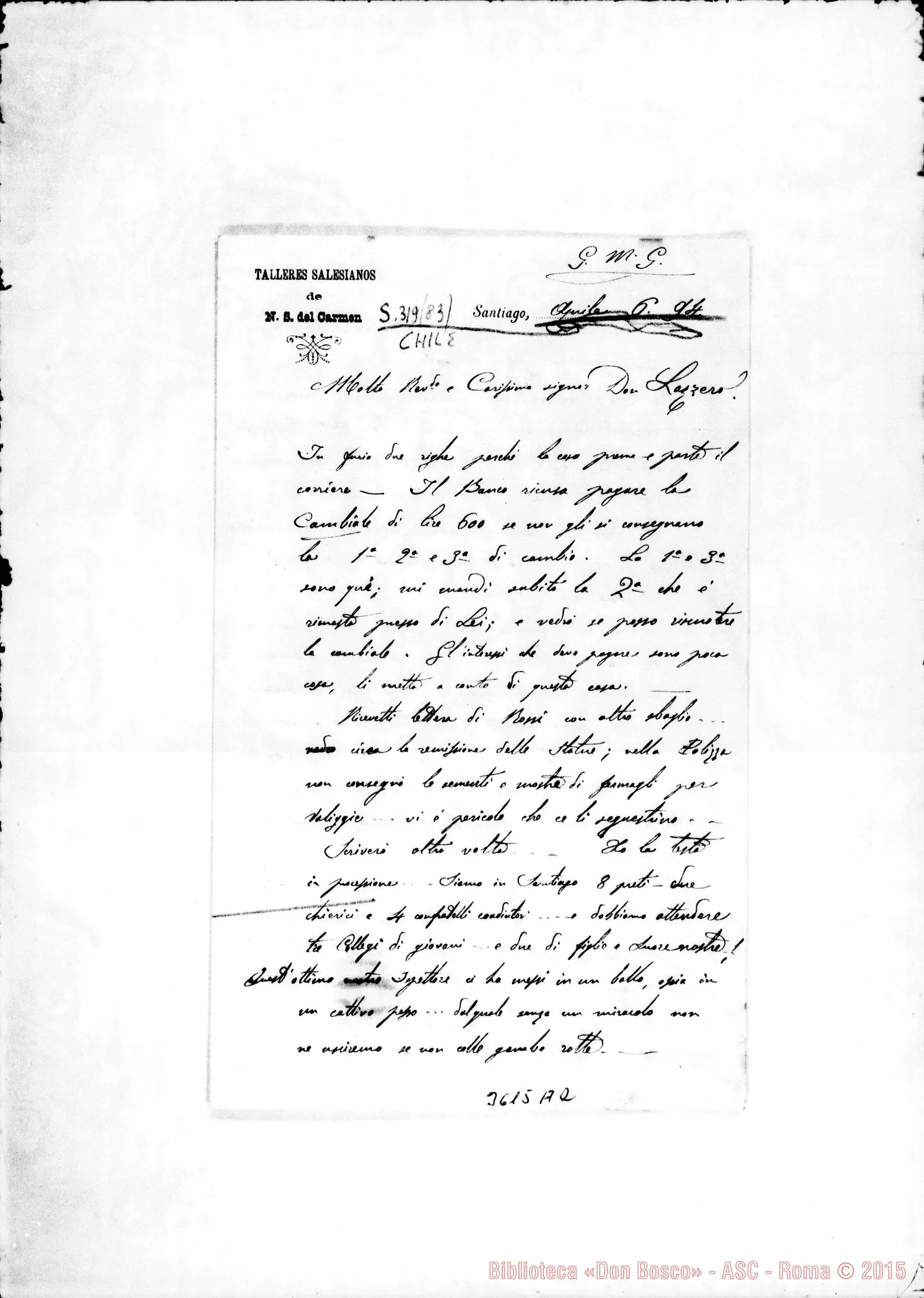 Fotogramma A 2 — Don Tomatis-Don Lazzero. Santiago, 6-04-1894