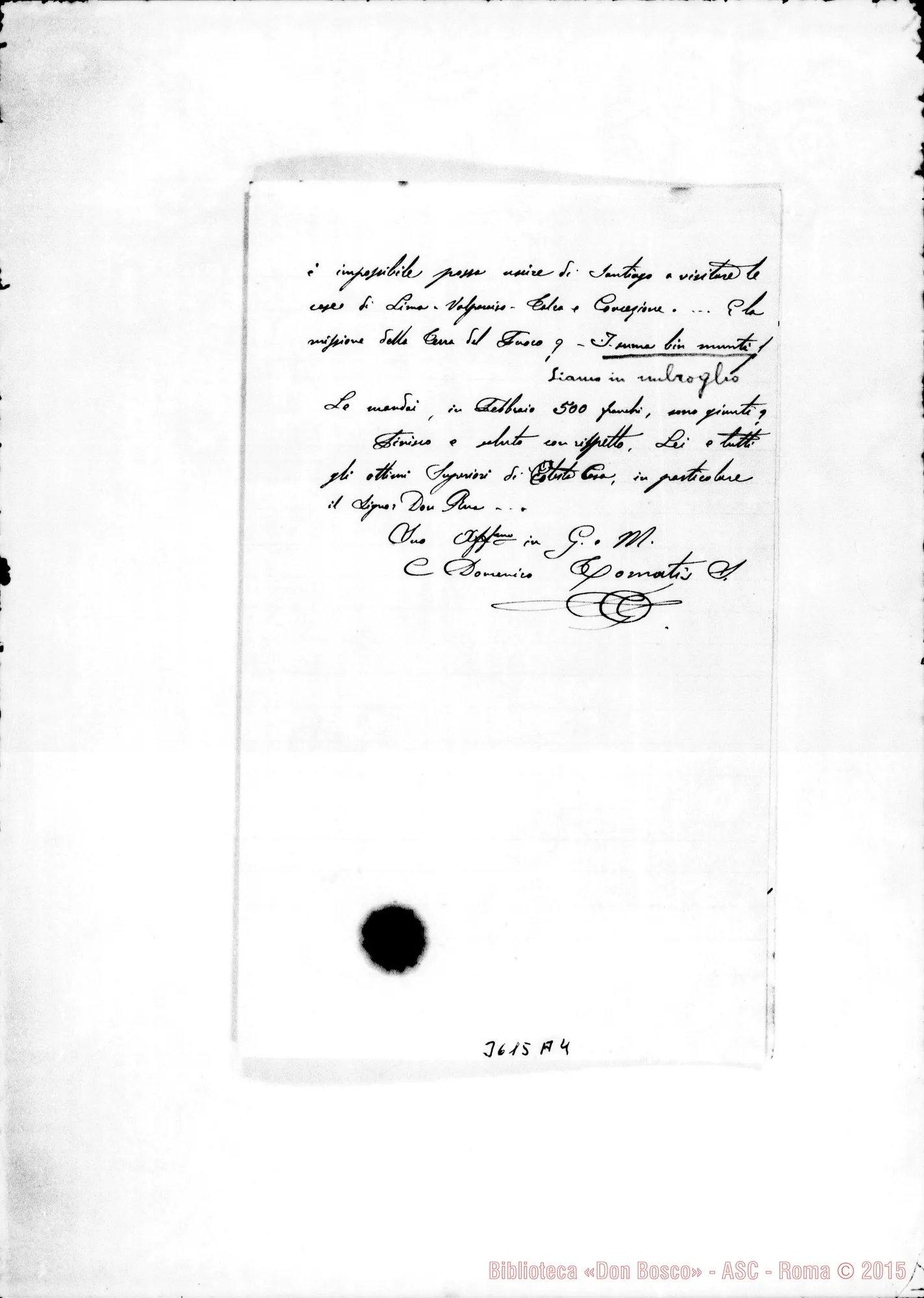 Fotogramma A 4 — Don Tomatis-Don Lazzero. Santiago, 6-04-1894