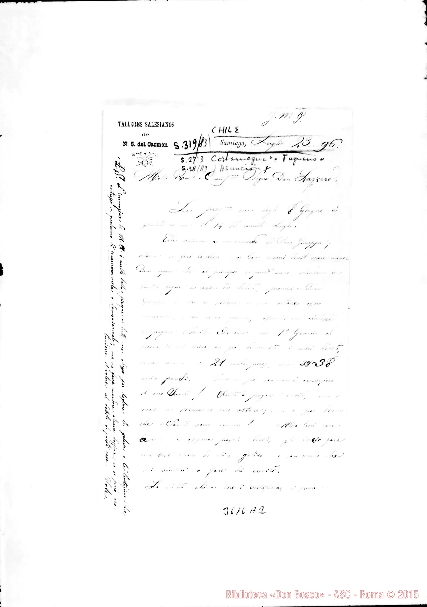 Fotogramma A 2 — Don Tomatis-Don Lazzero. Santiago, 23-07-1897