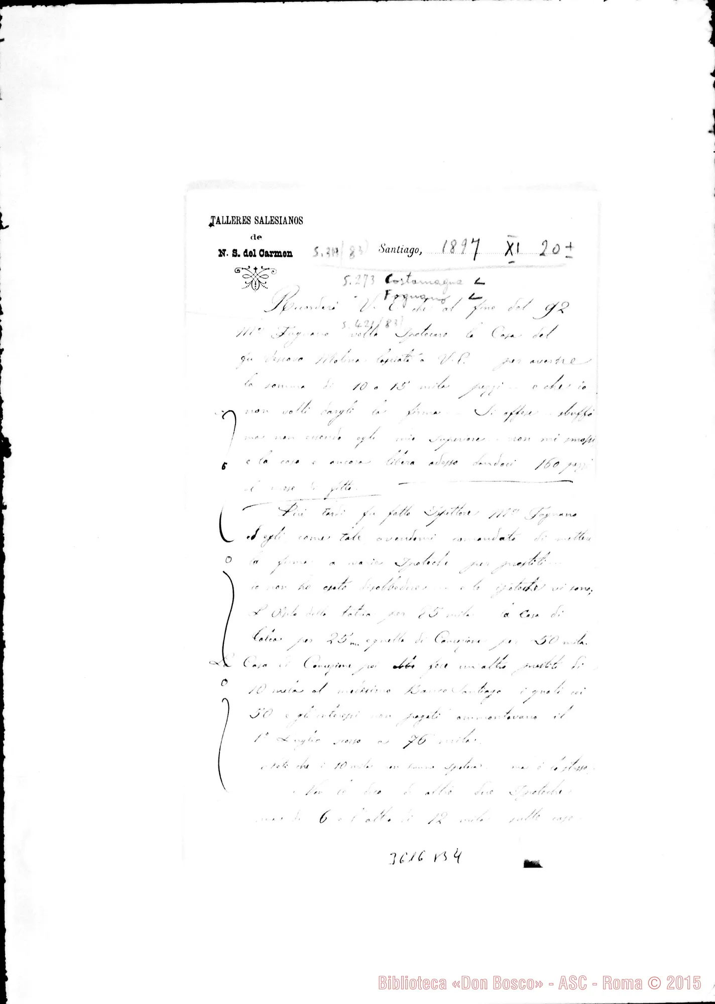 Fotogramma B 4 — Don Tomatis-Mons. Cagliero. Santiago, 2-11-1897