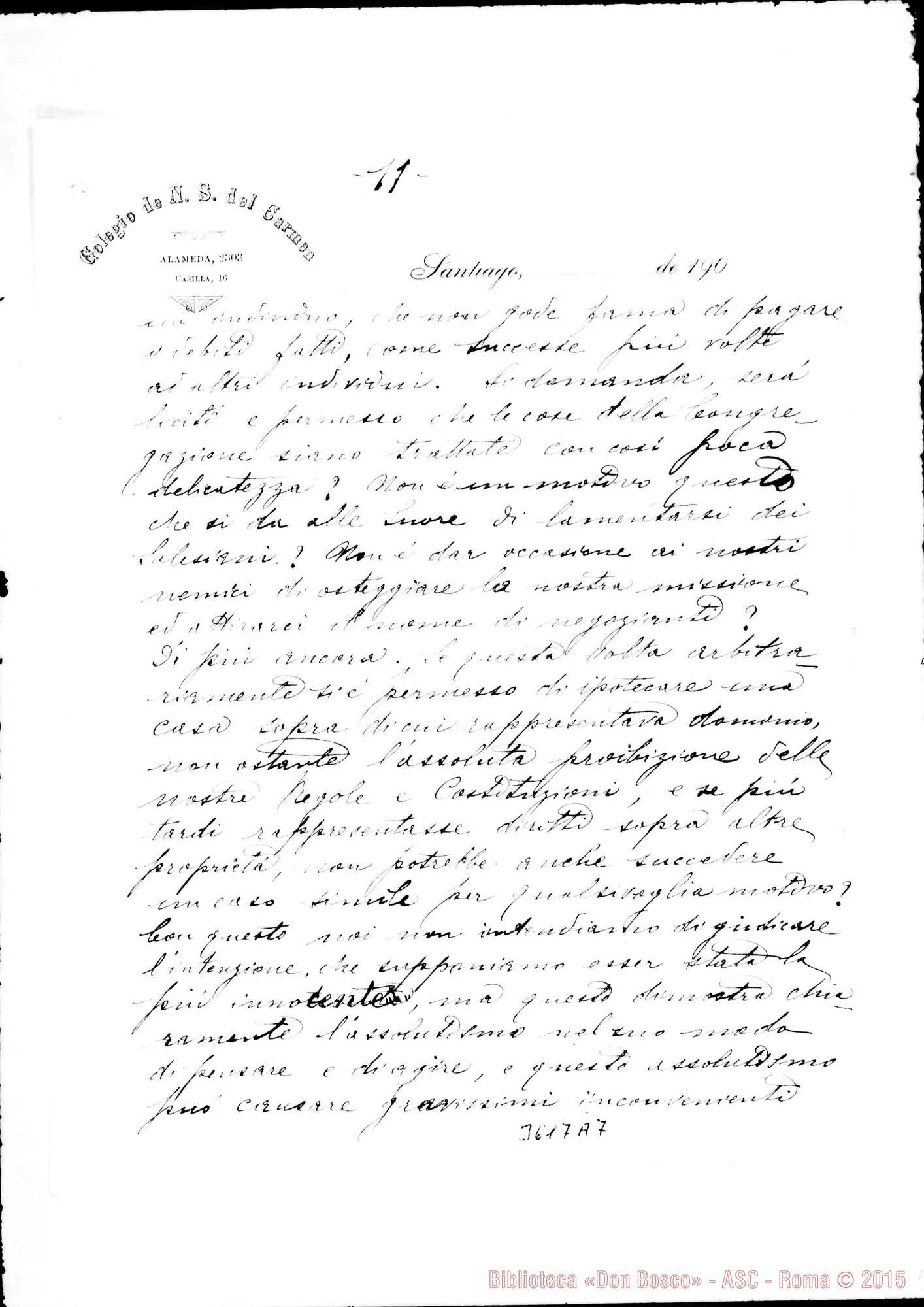 Fotogramma A 7 — Don Daniele Raimondo-Capitolo Superiore, il 21-10-1905