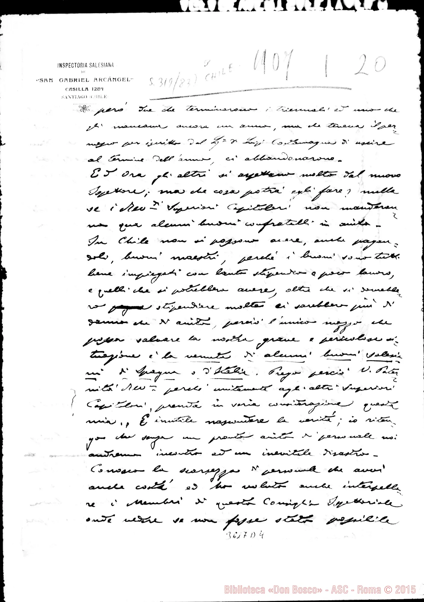Fotogramma D 4 — Don Nai Luigi-Rev.mo Padre. Santiago, 20-01-1907