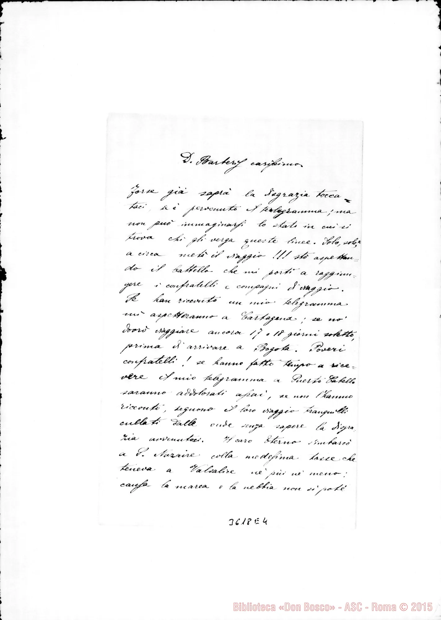 Fotogramma E 4 — Don Michele Unia-Don Barberis. Caracas, 31-01-1890