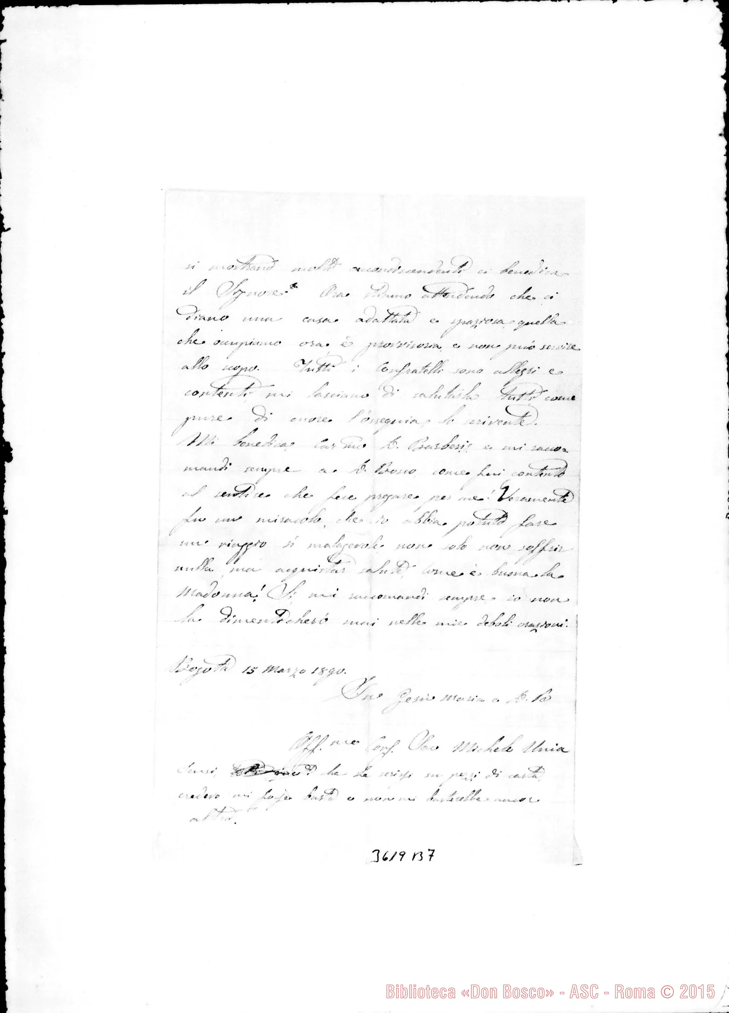 Fotogramma B 7 — Don Michele Unia-Don Barberis. Bogotá, 15-03-1890