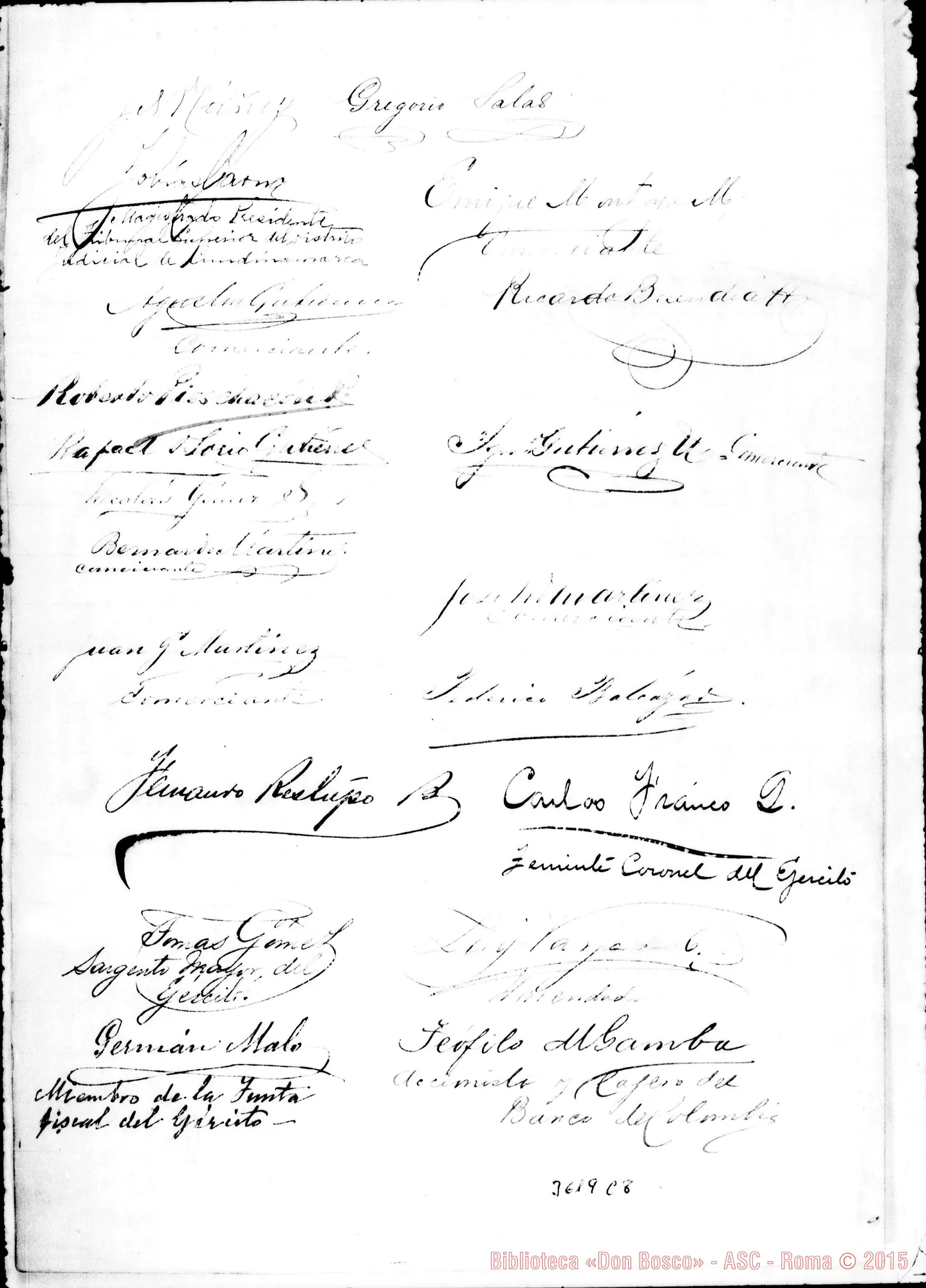 Fotogramma C 8 — Lettera collettiva-Don Rua. Bogotá, 24-05-1889 All. minuta di risposta