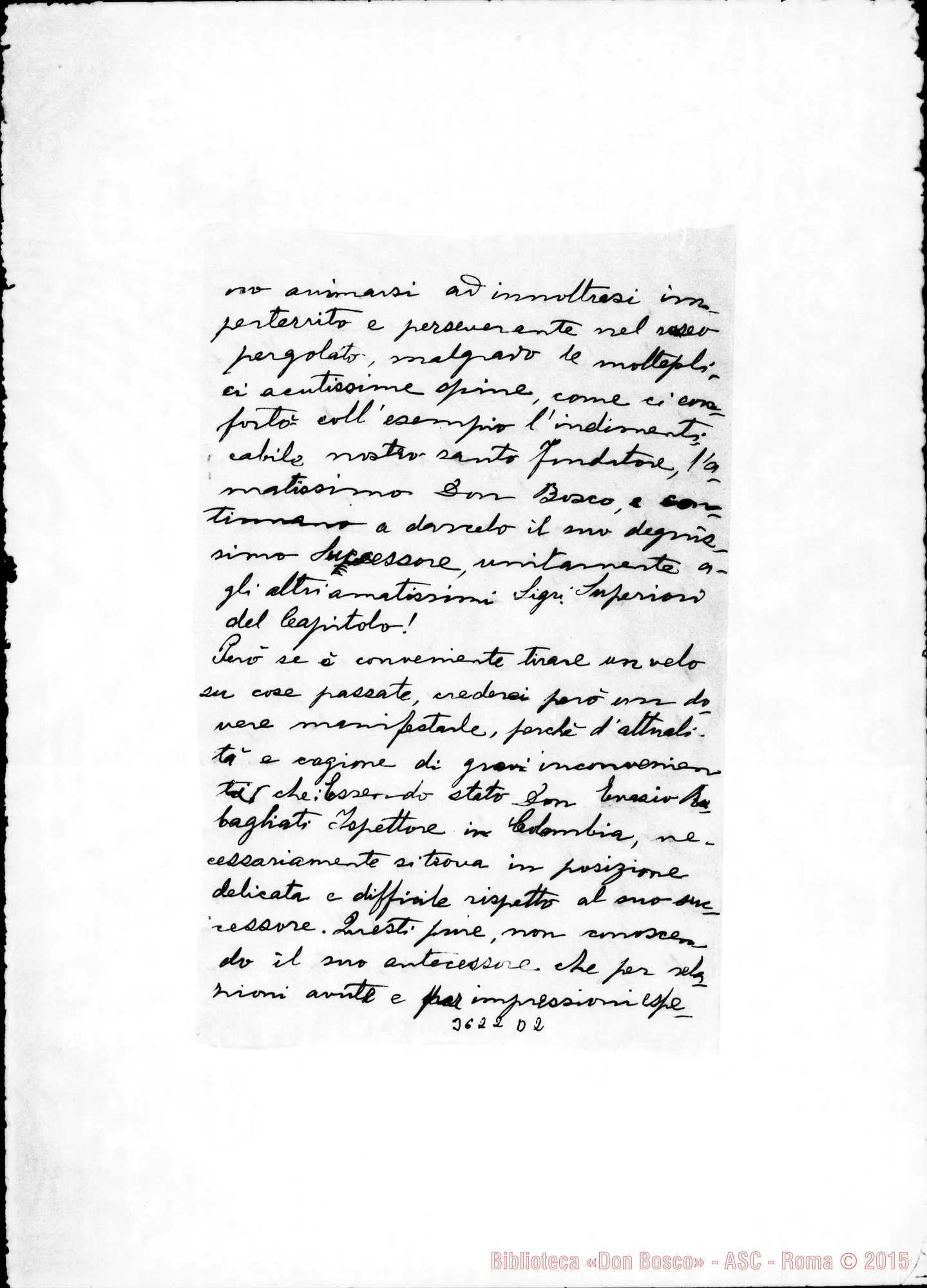 Fotogramma D 2 — Don A. Barberis-Don Rua. Trento, 4-02-1906 Autogr. Rua