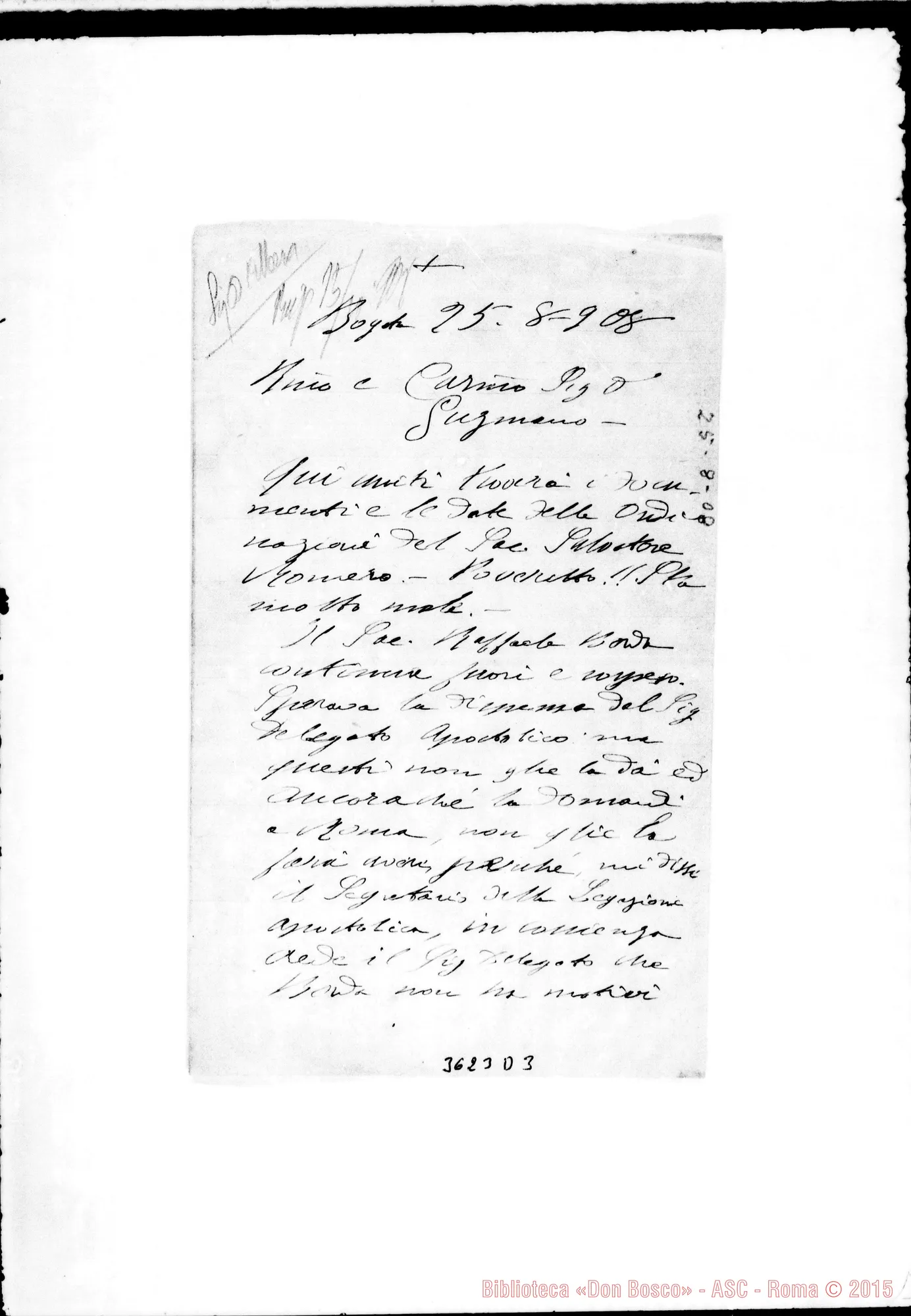 Fotogramma D 3 — Don Aime-Don Gusmano. Bogotá, 25-08-1908