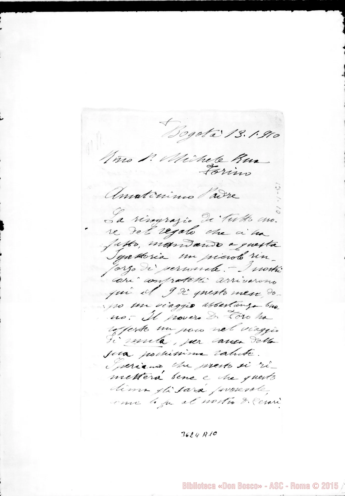 Fotogramma A 10 — Don Antonio Aime-Don Rua. Bogotá, 13-01-1910