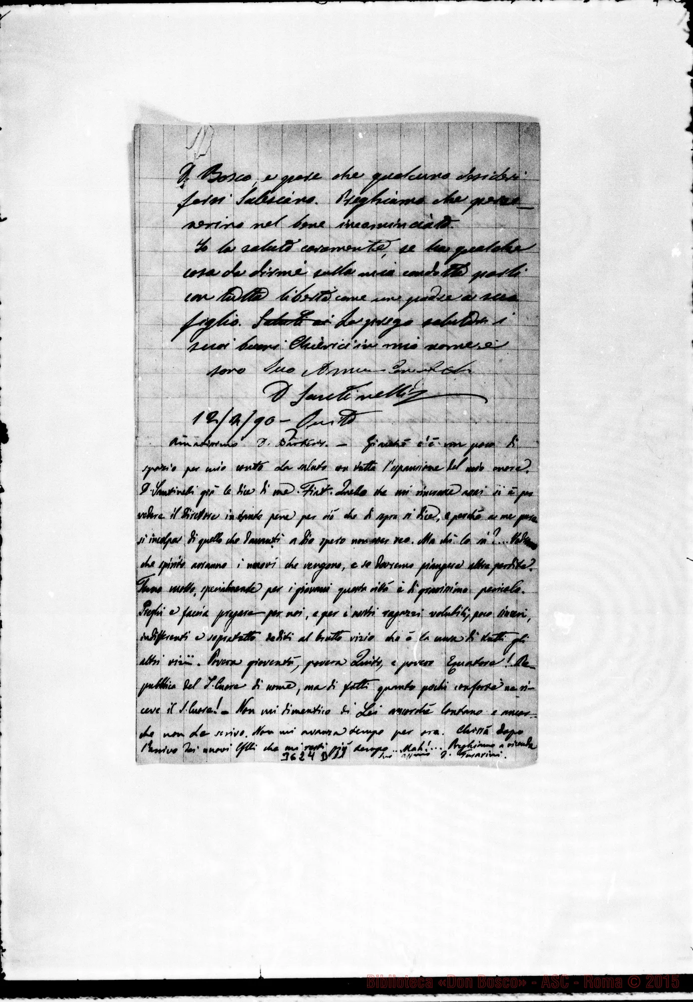Fotogramma D 11 — Don Santinelli Ciriaco-Direttore. Febb. 1890