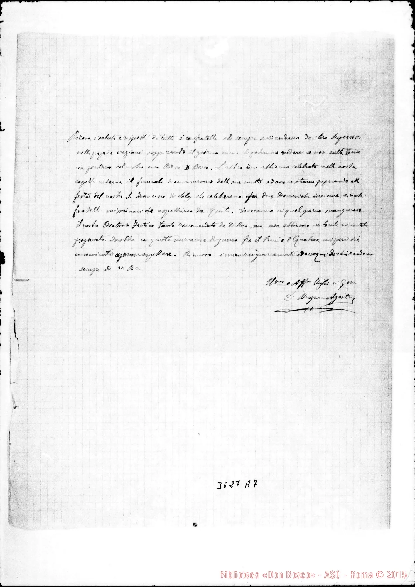 Fotogramma A 7 — Don Bruzzone Agostino-Ispettore. Cuenca, 3-02-1894