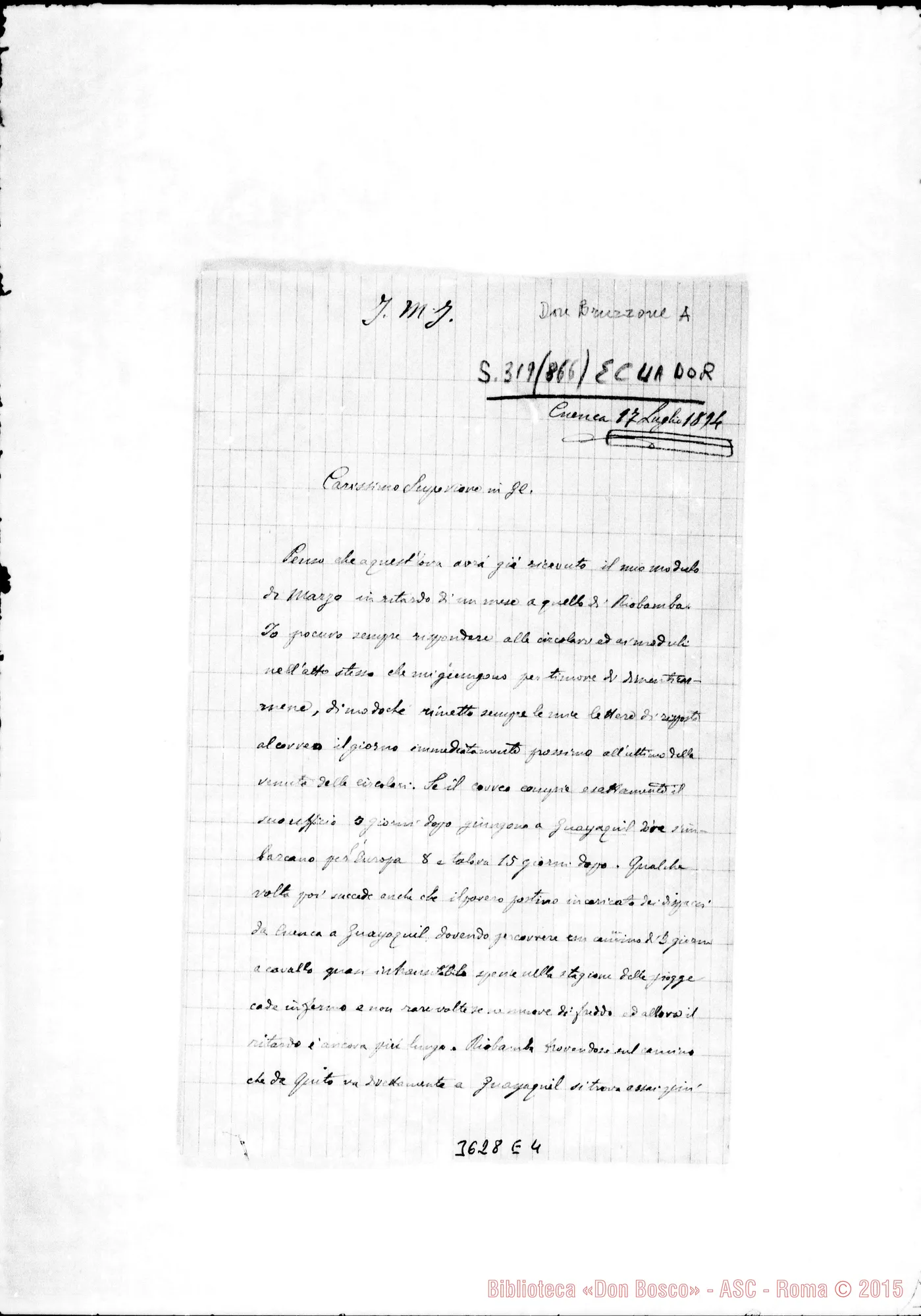 Fotogramma E 4 — Don Bruzzone Agostino-Superiore. Cuenca, 17-07-1894