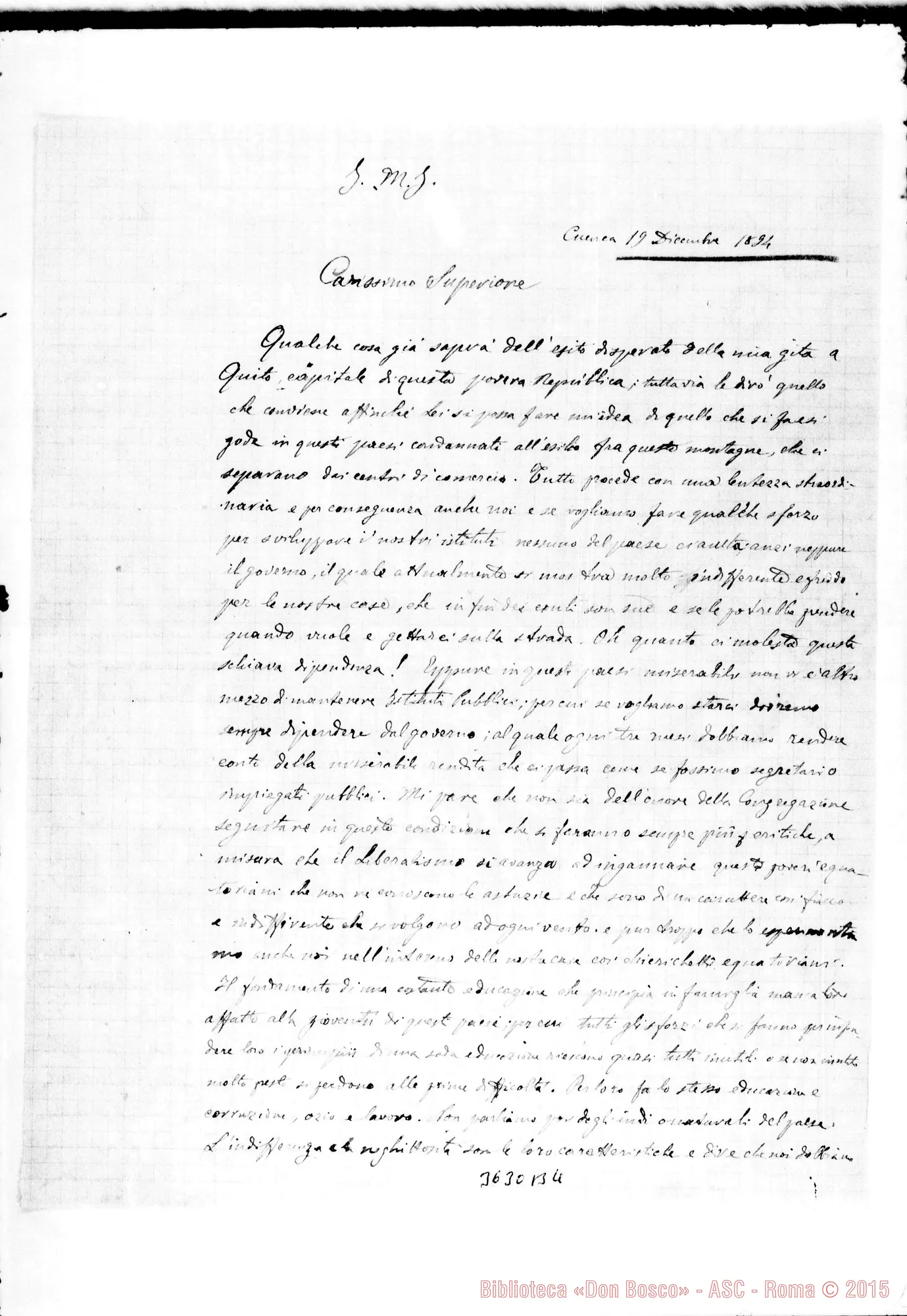 Fotogramma B 4 — Don Bruzzone Agostino-Superiore. Cuenca, 19-12-1894