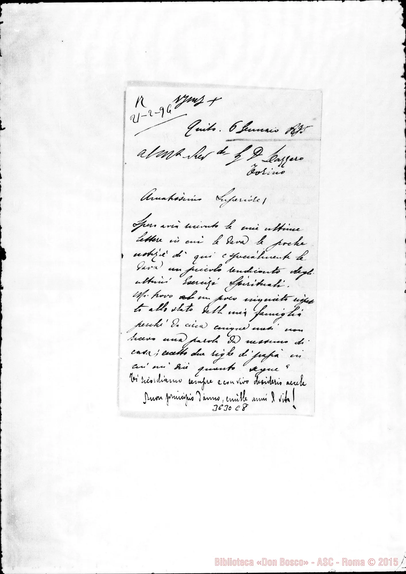 Fotogramma C 8 — Don Guido Rocca-Don Lazzero. Quito, 6-01-1895