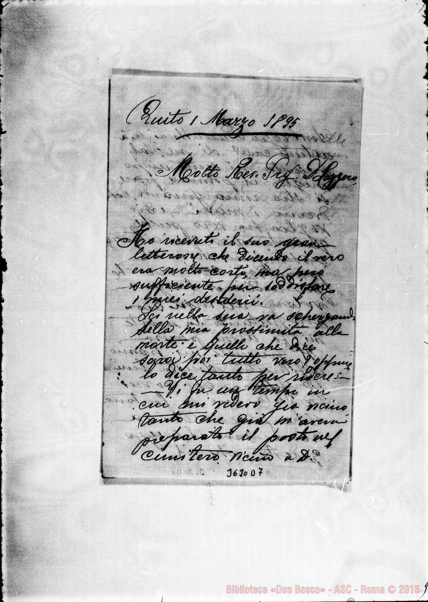 Fotogramma D 7 — Don Taricco-Don Lazzero. Quito, 1-03-1895
