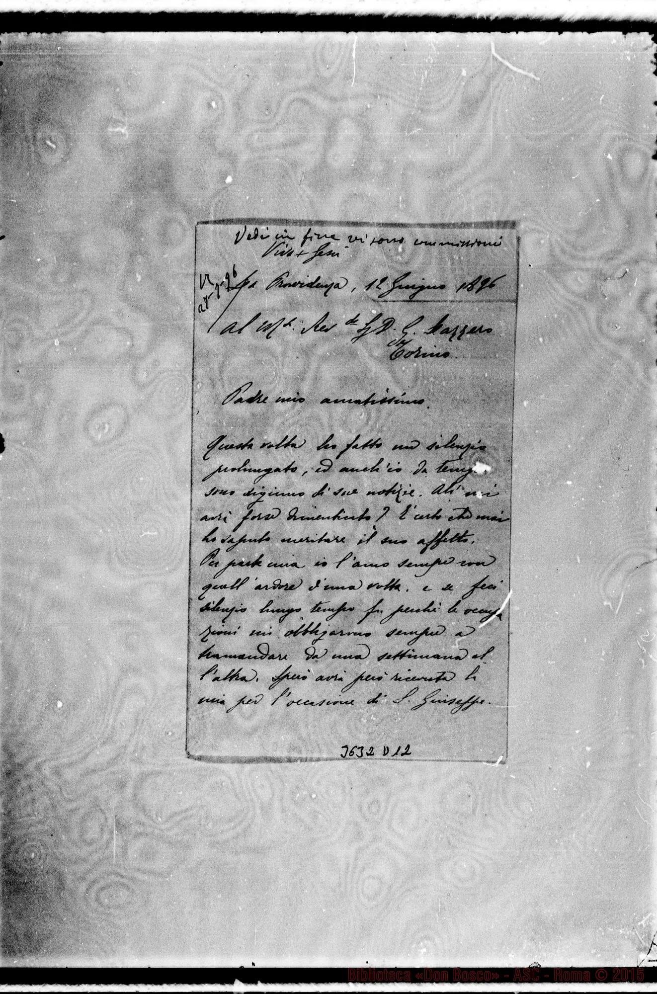 Fotogramma D 12 — Don Guido Rocca-Don Lazzero. Provvidenza, 12-06-1896