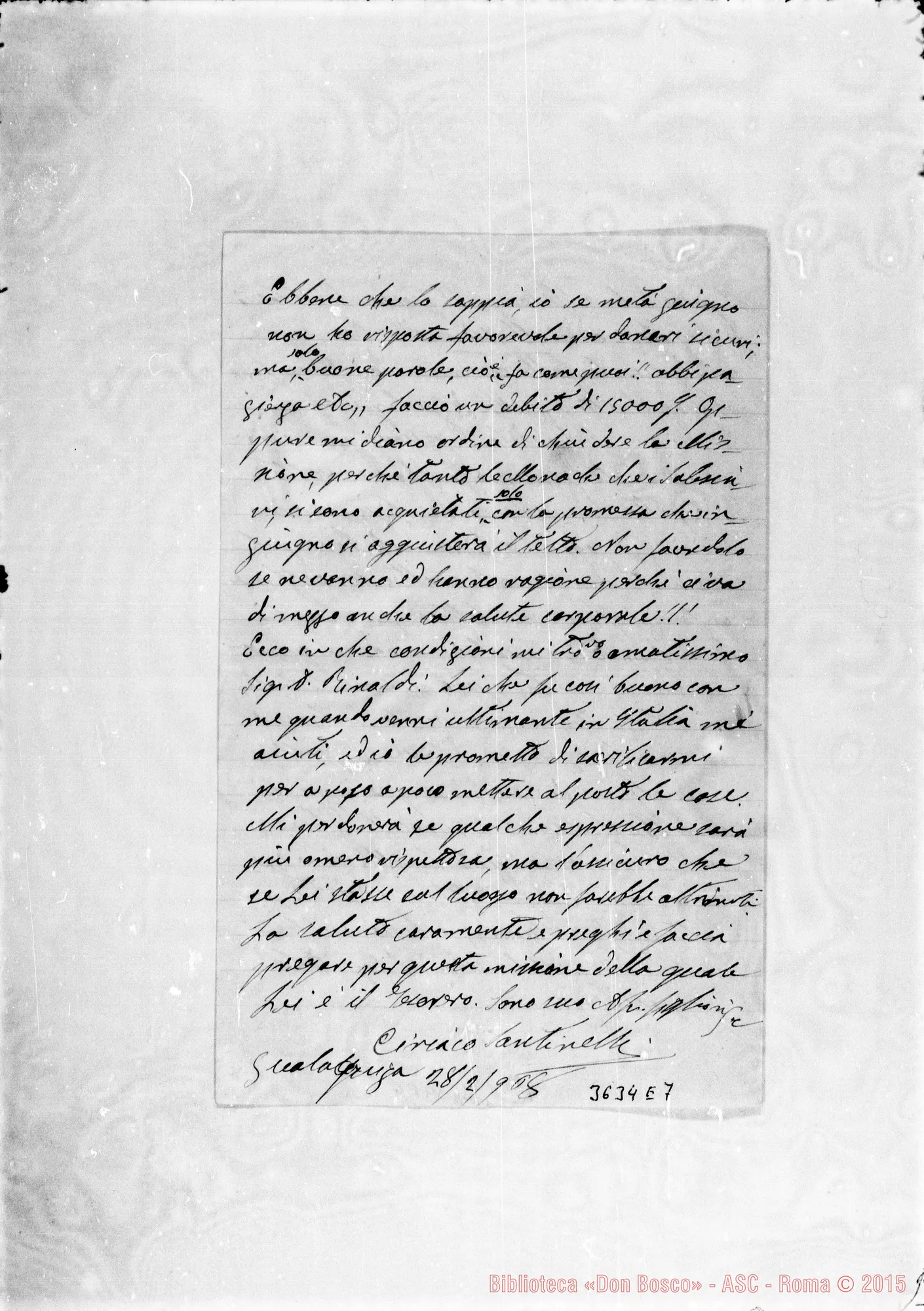 Fotogramma E 7 — Don Santinelli-Don Rinaldi. Gualaquiza, 28-02-1908