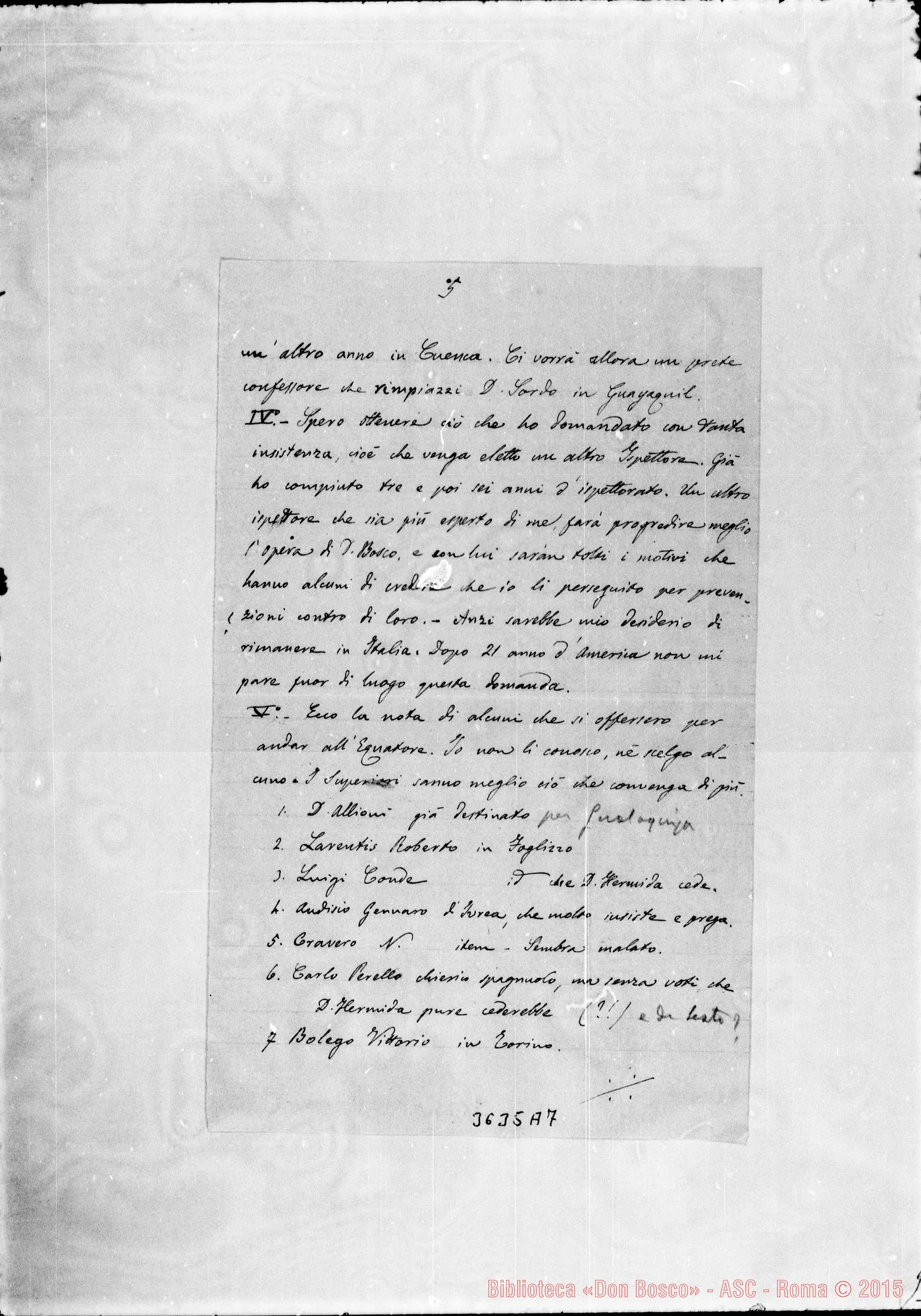 Fotogramma A 7 — Don Fusarini-Don Rua. Torino, 5-10-1908
