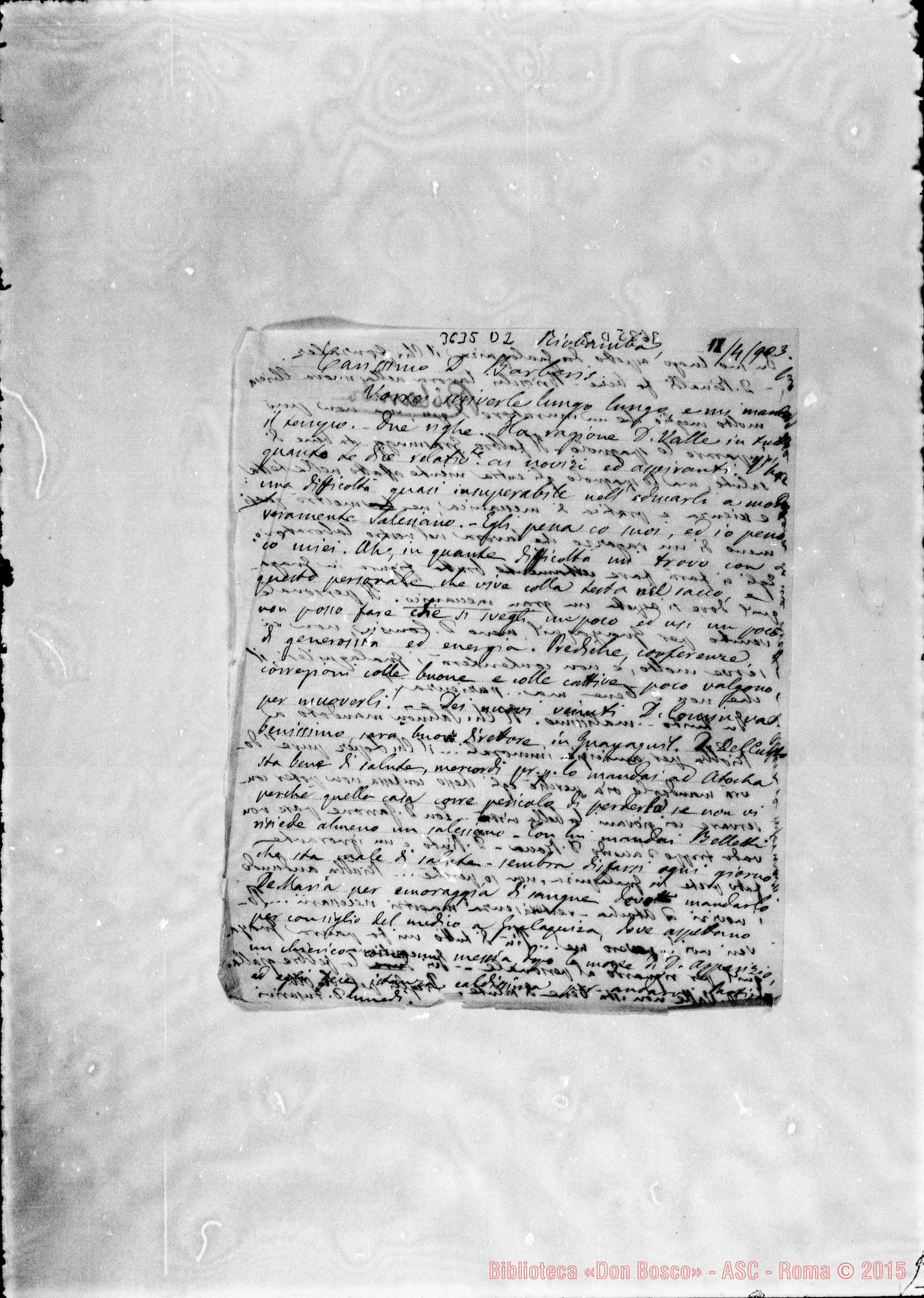 Fotogramma D 2 — Don Fusarini-Don Barberis. Riobamba, 11-04-1903