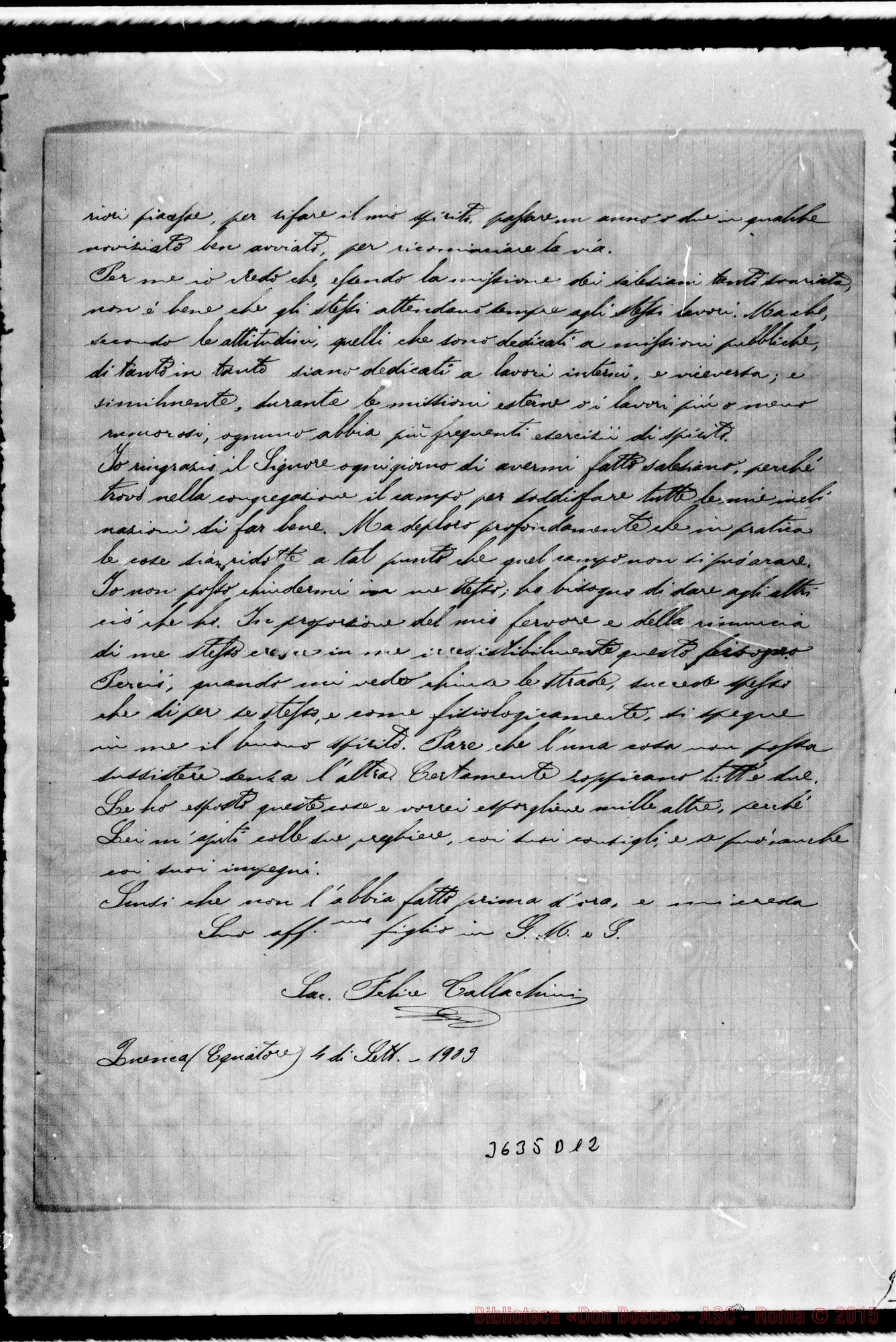 Fotogramma D 12 — Don Talacchini Felice-Don Barberis. Cuenca, 4-09-1903