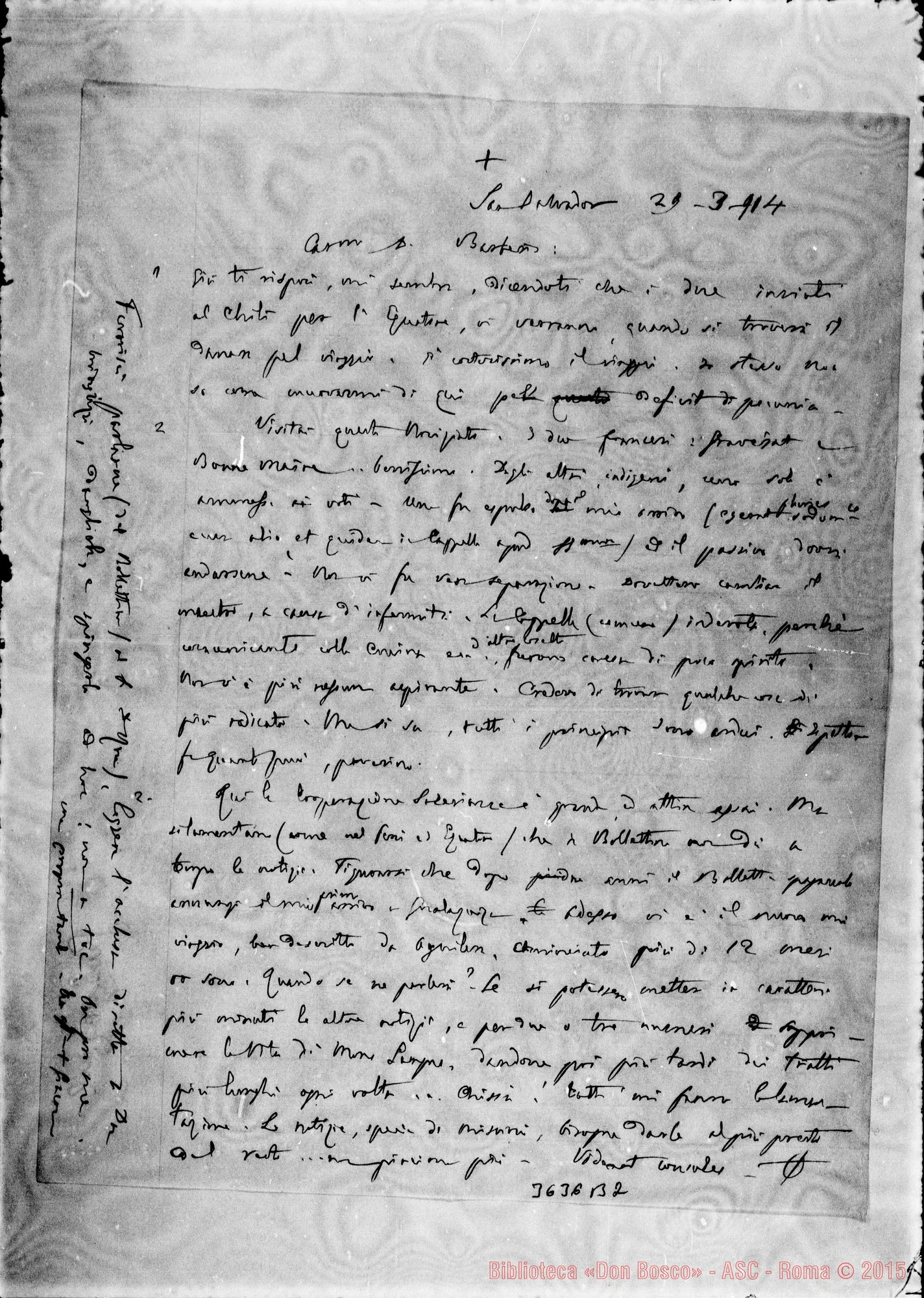 Fotogramma B 2 — Mons. Costamagna-Don Barberis. San Salvador, 29-03-1904