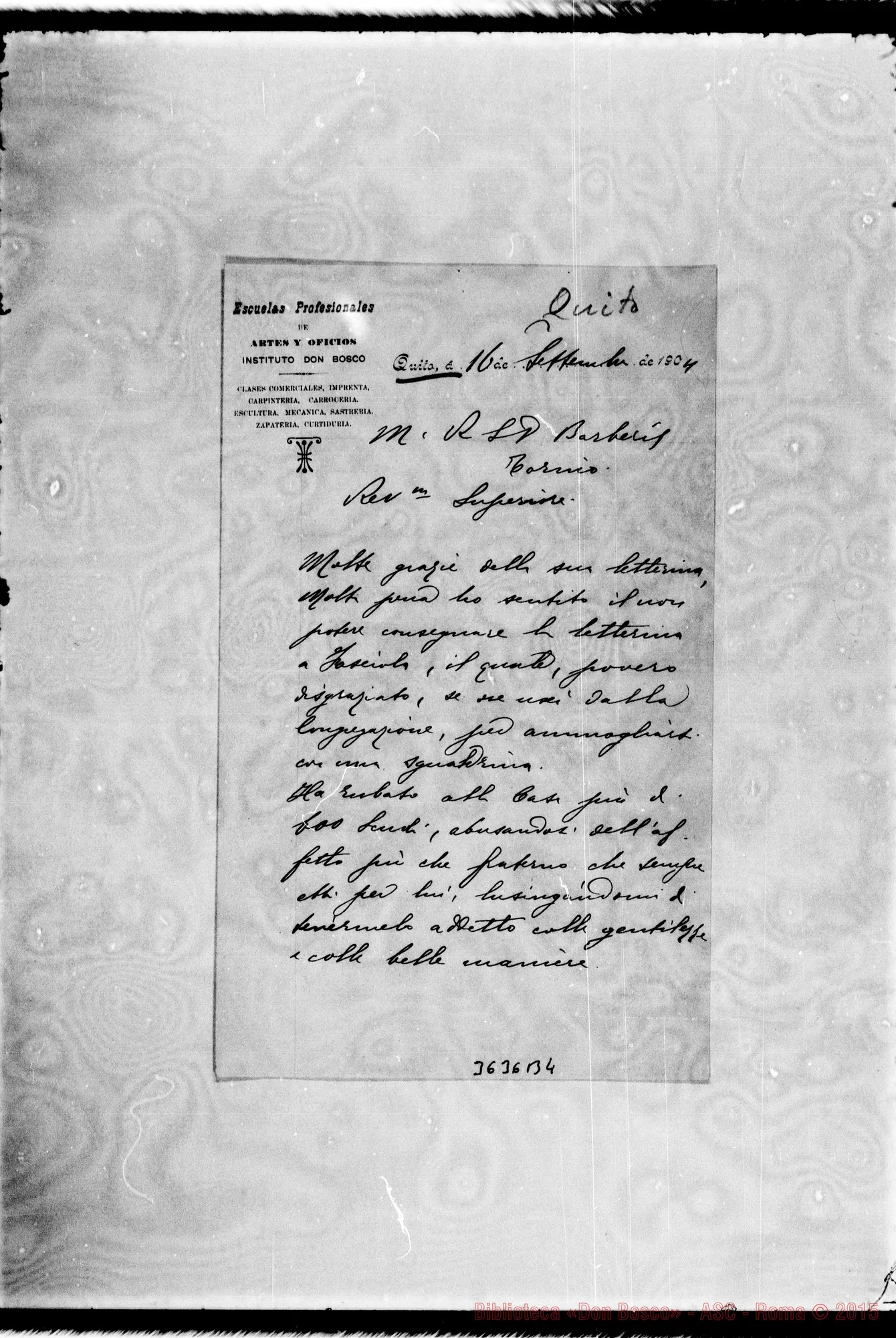 Fotogramma B 4 — Don Guido Rocca-Don Barberis. Quito, 16-09-1904