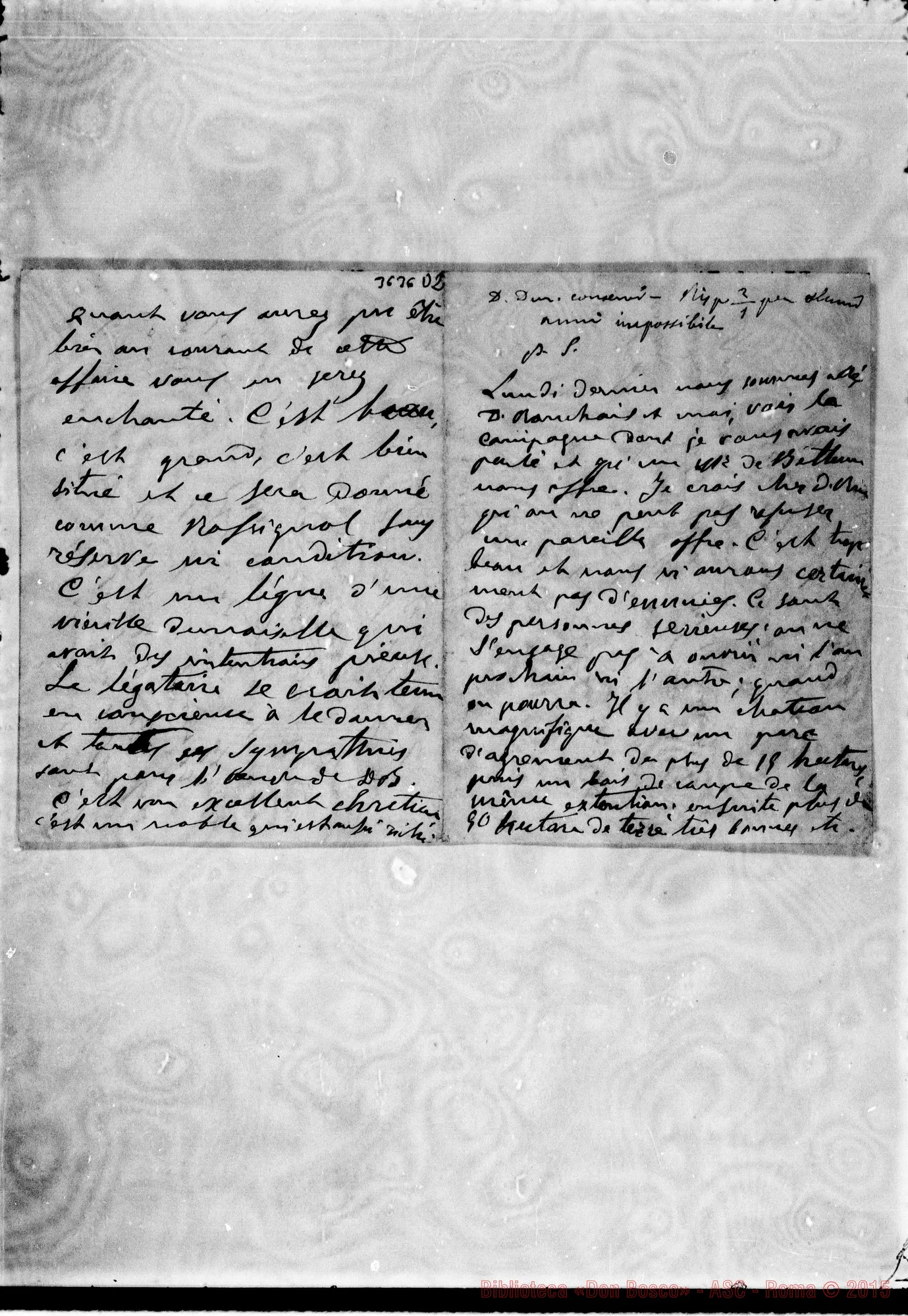 Fotogramma D 2 — Don Bologna-Don Rua. Lille, 8-12-1889 Autogr. Rua