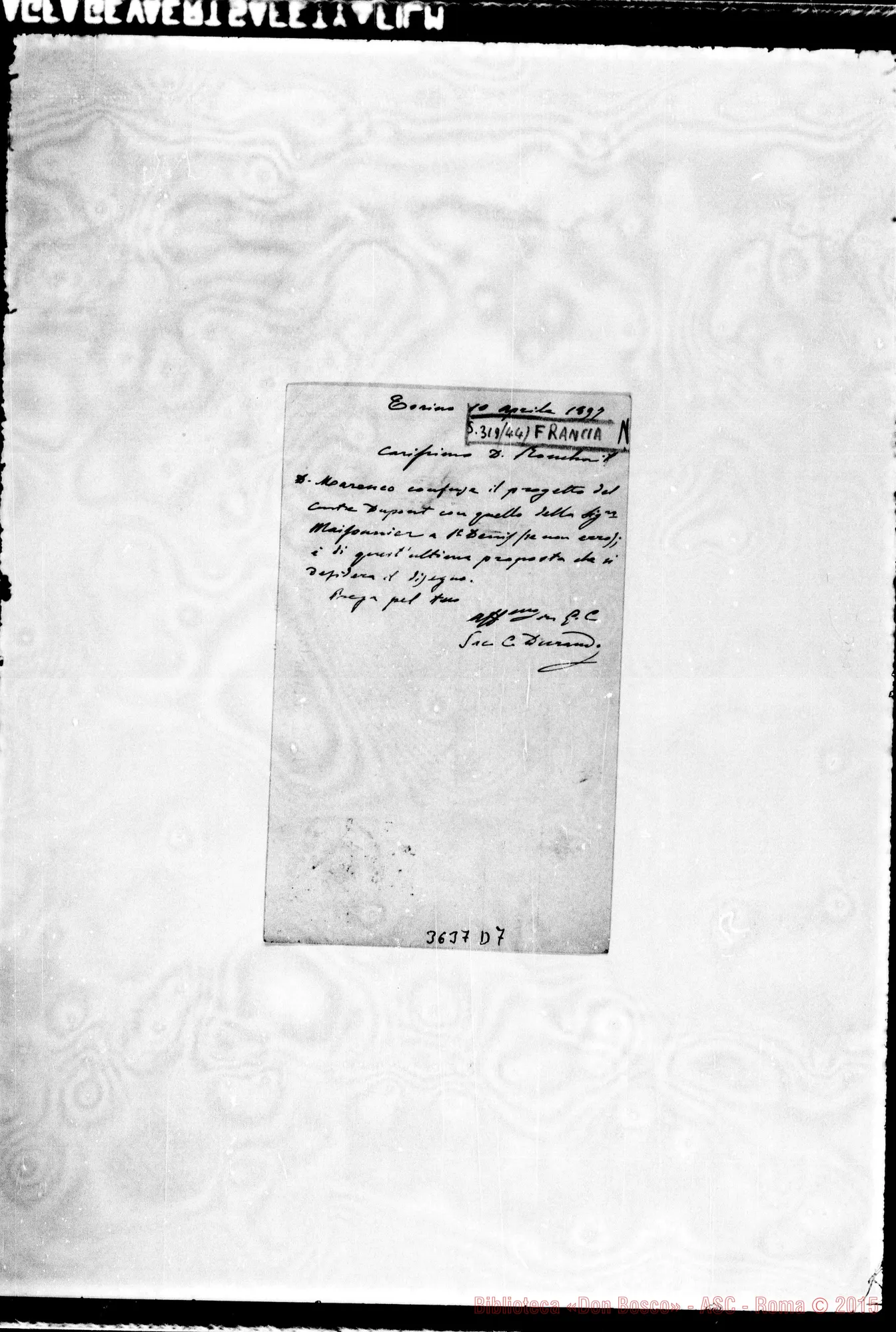 Fotogramma D 7 — Don Durando-Don Ronchail. Torino, 10-04-1897