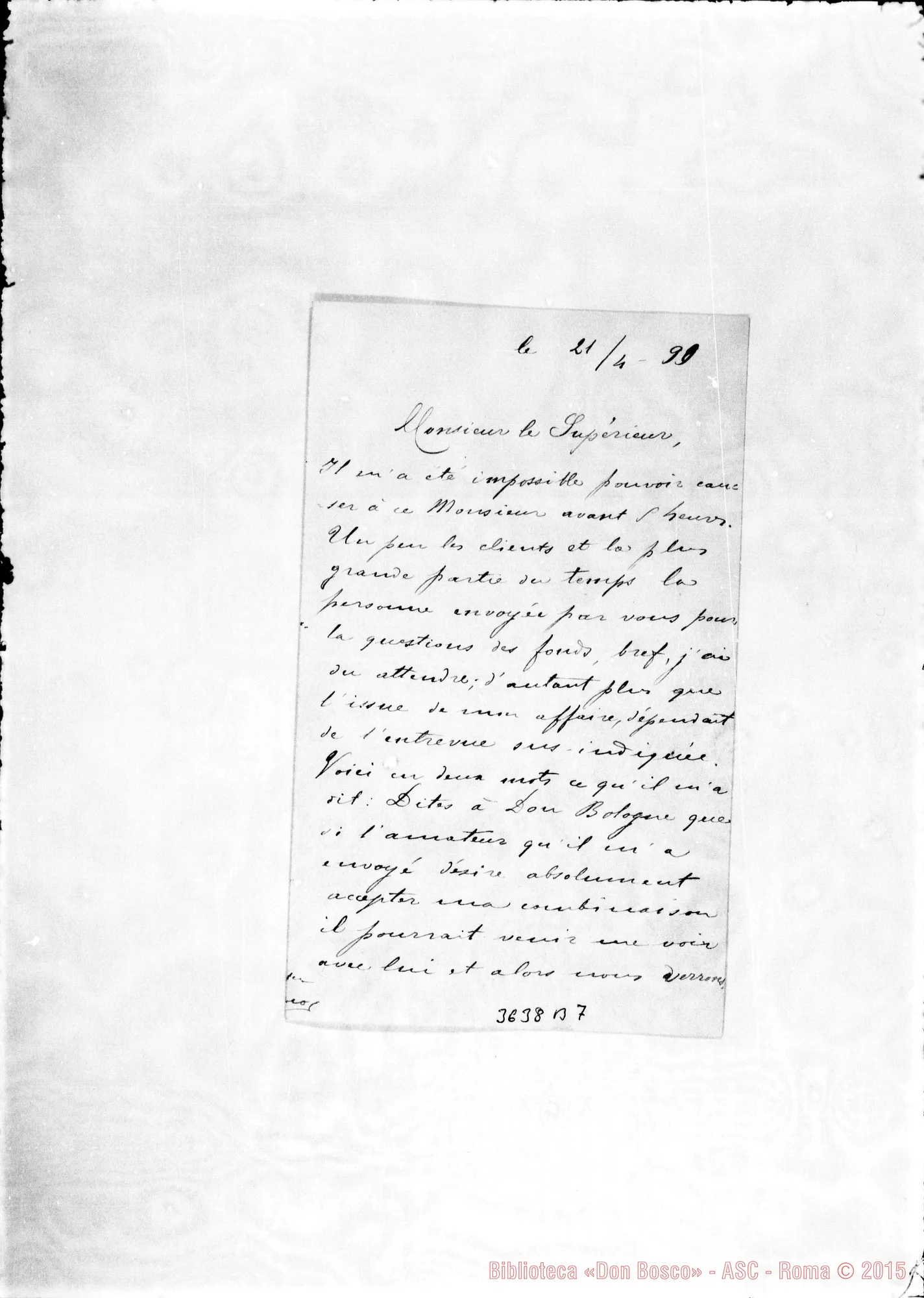 Fotogramma B 7 — Coad. Giuseppe Aragno-Supérieur. Paris, 21-04-1899