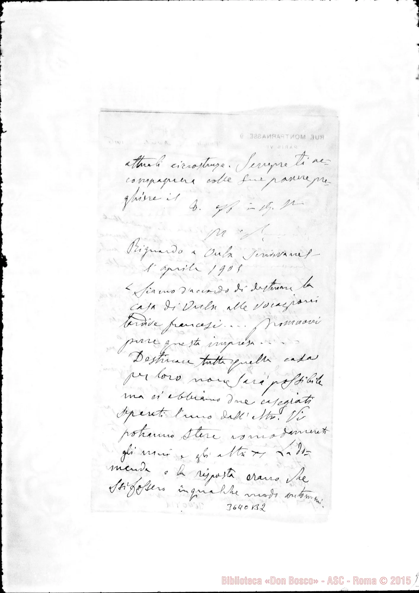 Fotogramma B 2 — Don Bologna-Don Albera. Paris, 2-08-1906
