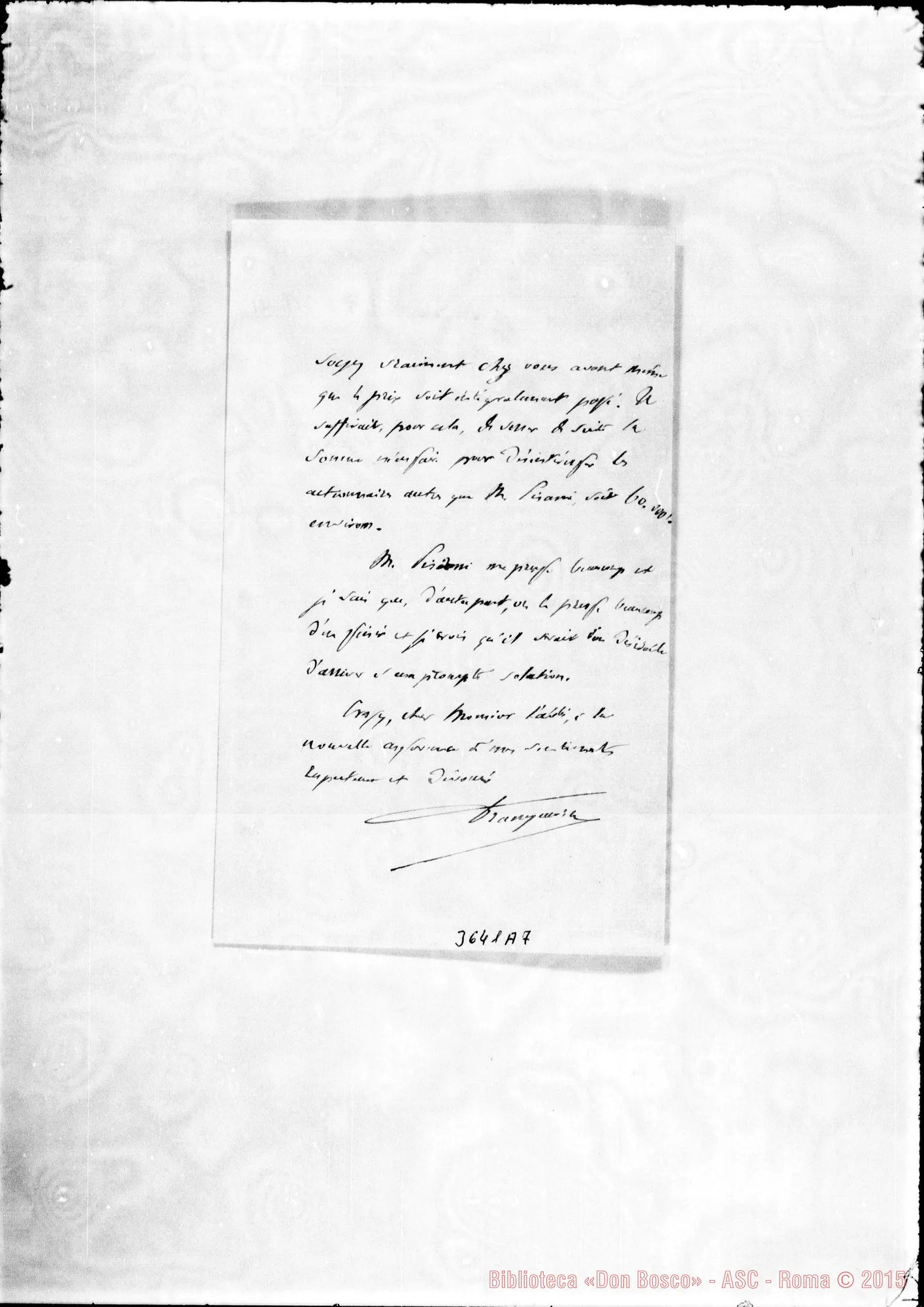 Fotogramma A 7 — Franqueville-rAbbé. Segue De Barruel-D. Rua. Ott. 84
