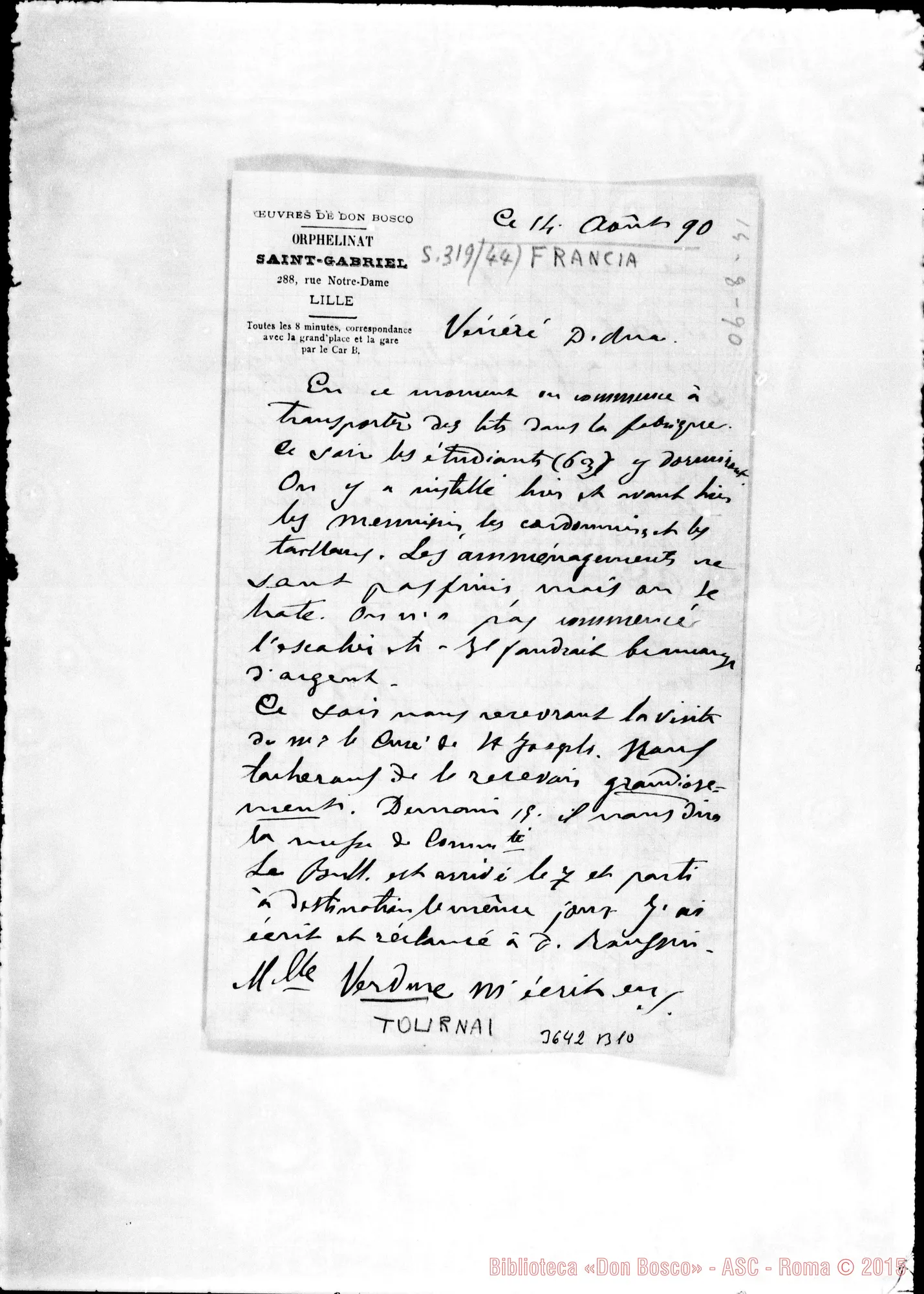 Fotogramma B 10 — Don Bologna-Don Rua. Lille, 14-08-1890