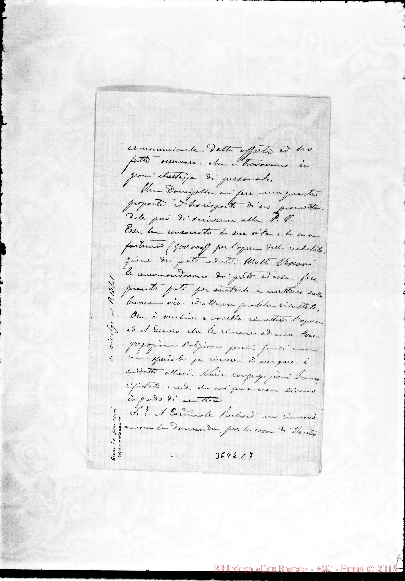 Fotogramma C 7 — Don Giuseppe Ronchail-Amato Padre. Paris, 16-12-1893 Autogr. Rua
