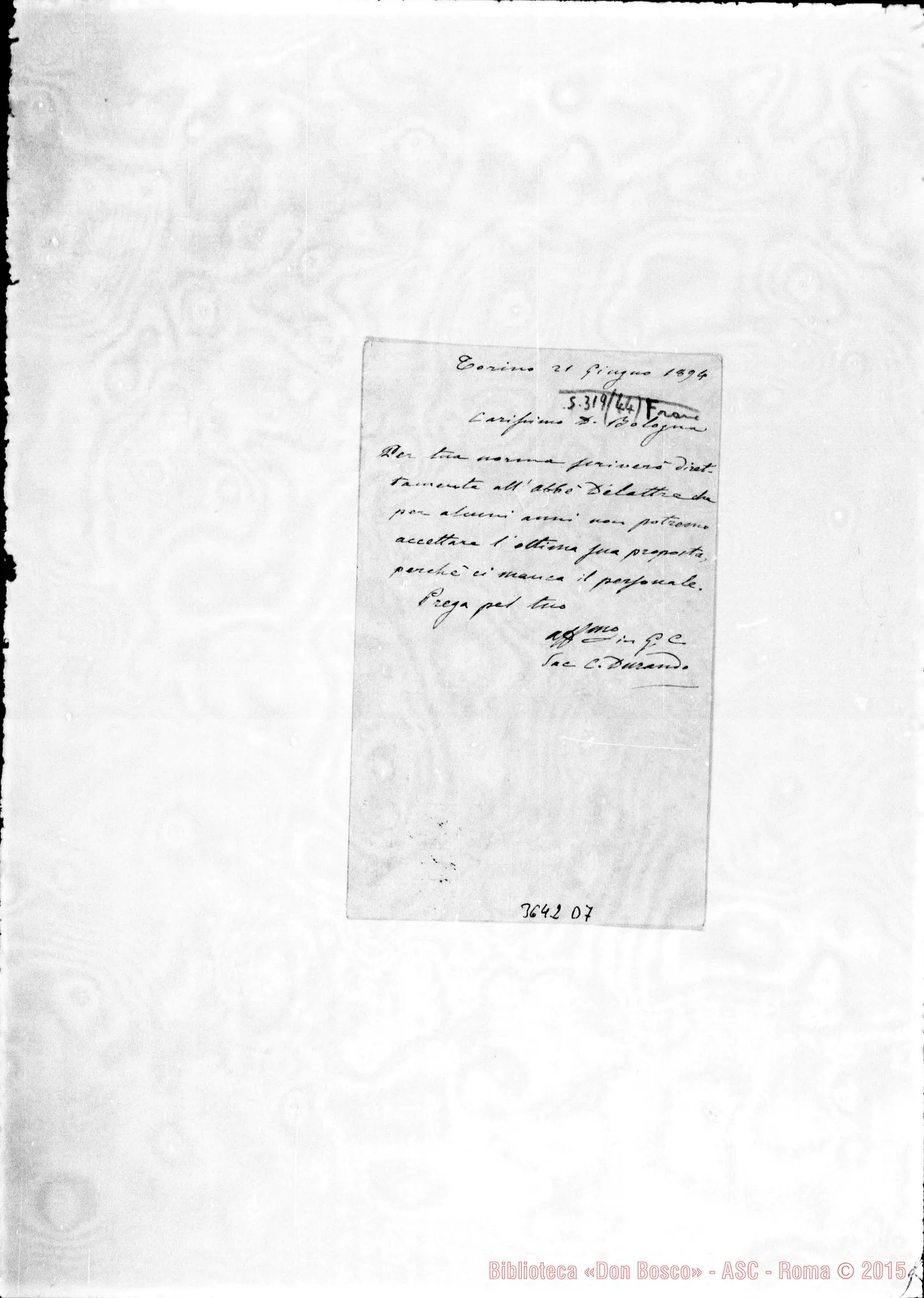 Fotogramma D 7 — Don Durando-Don Bologna. Torino, 21-06-1894