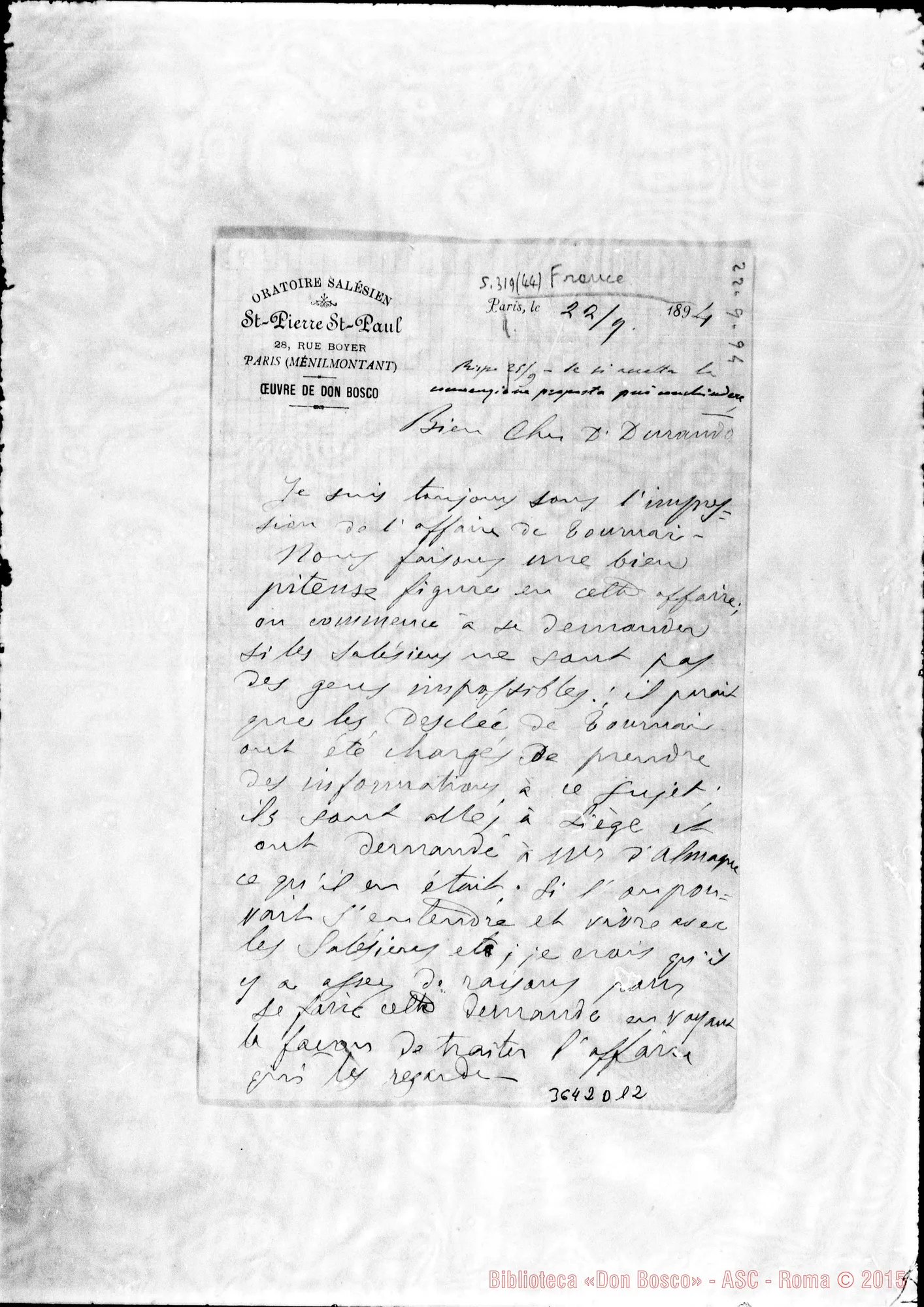 Fotogramma D 12 — Don Bologna-Don Durando. Paris, 22-09-1894