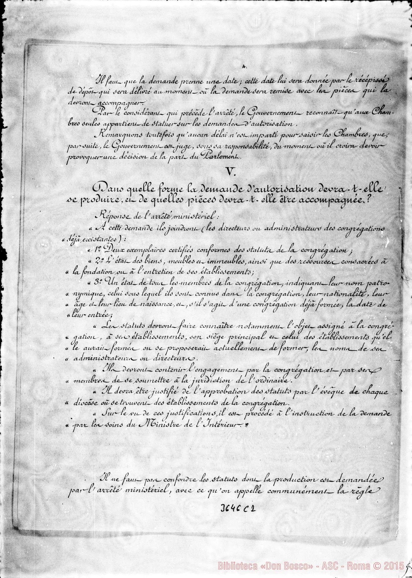 Fotogramma C 2 — Comité de Jurisconsultes des Congrégations. Paris, 17-07-1901