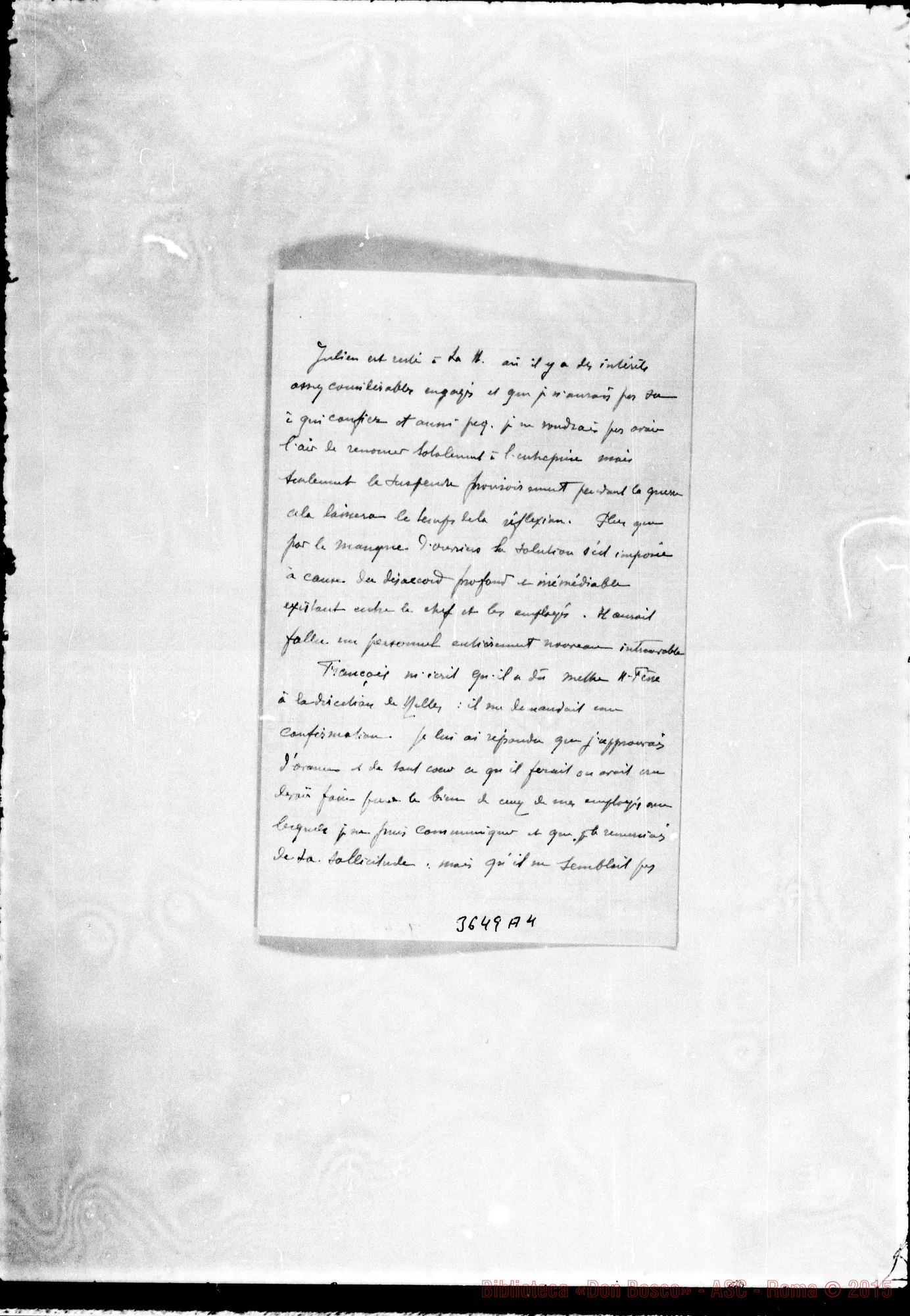 Fotogramma A 4 — Paul-Monsieur le Supérieur. Senza data