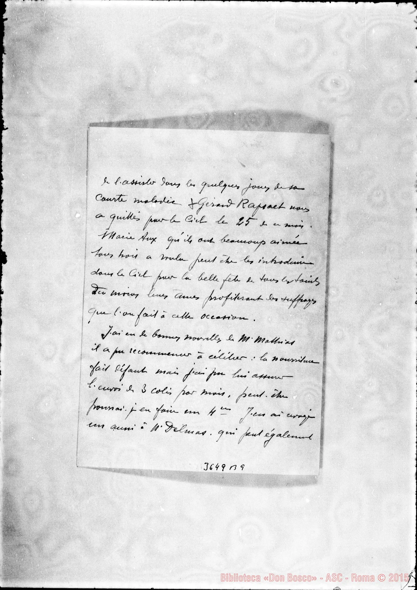 Fotogramma B 9 — Paul-Vénéré Monsieur. Senza data